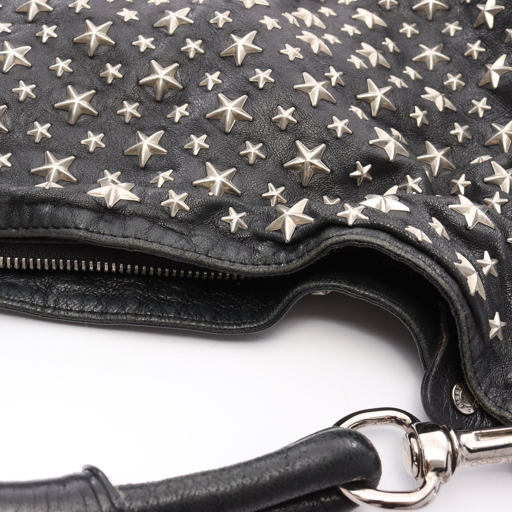 Jimmy Choo Jimmy Choo Sky Bag One Shoulder Leather Black Star Studs Size ONE SIZE - 9 Thumbnail