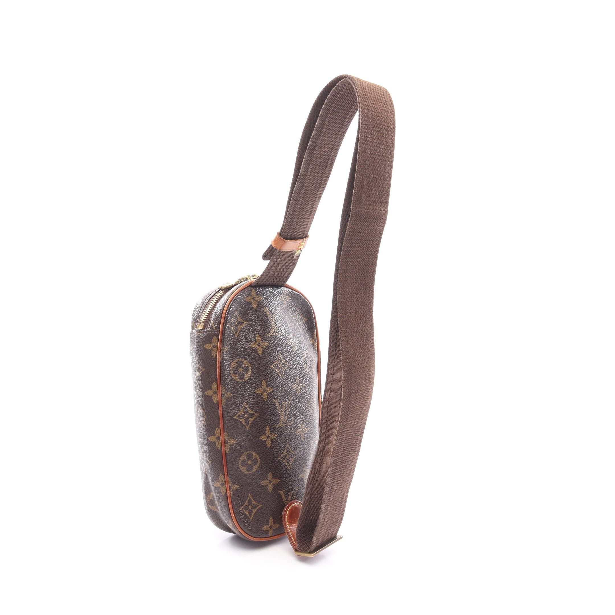 Louis Vuitton Louis Vuitton Pochette Ganju Monogram Body Bag Leather Brown Size ONE SIZE - 2 Thumbnail