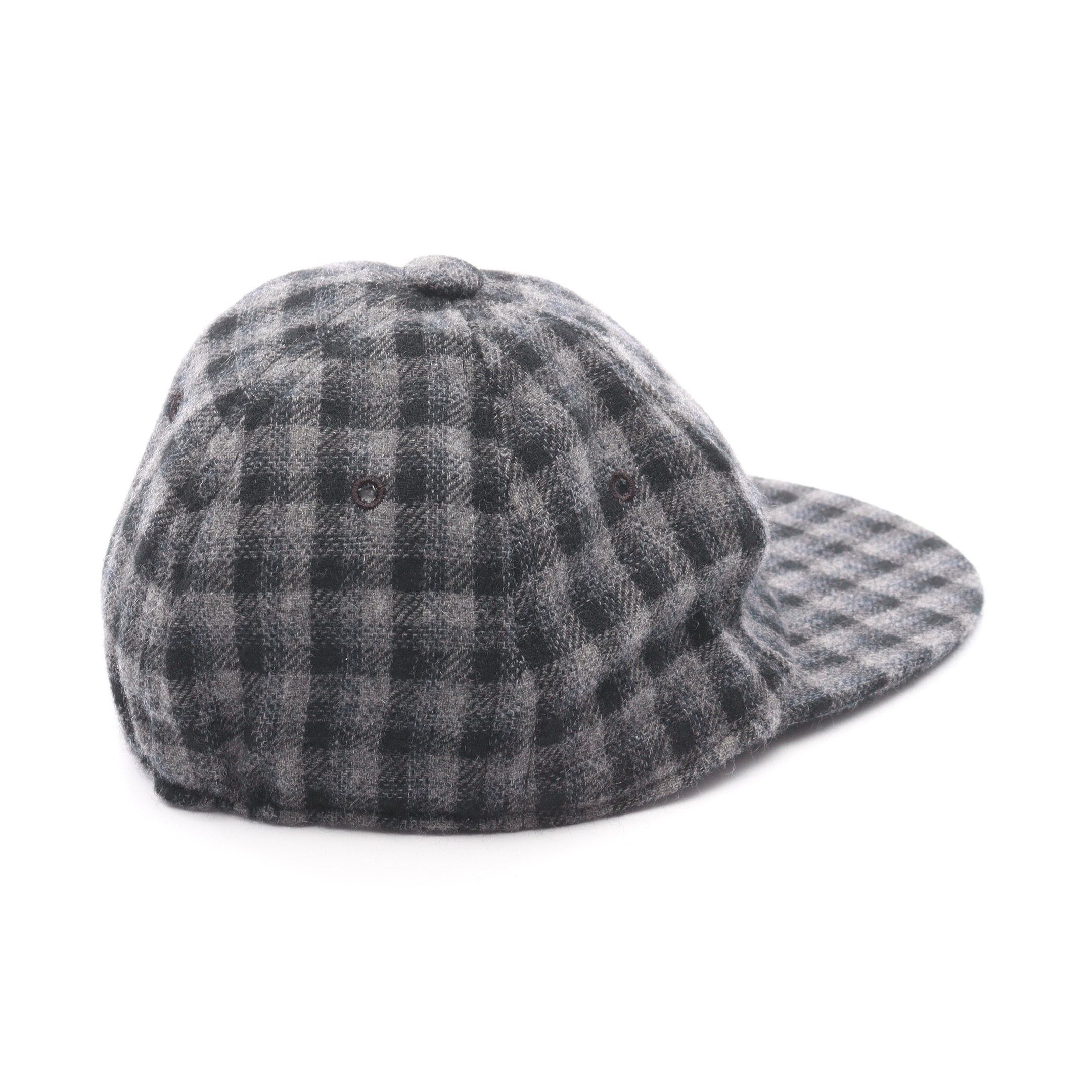 Chanel Chanel Coco Mark Check Cap Cashmere Black Gray Size ONE SIZE - 2 Thumbnail