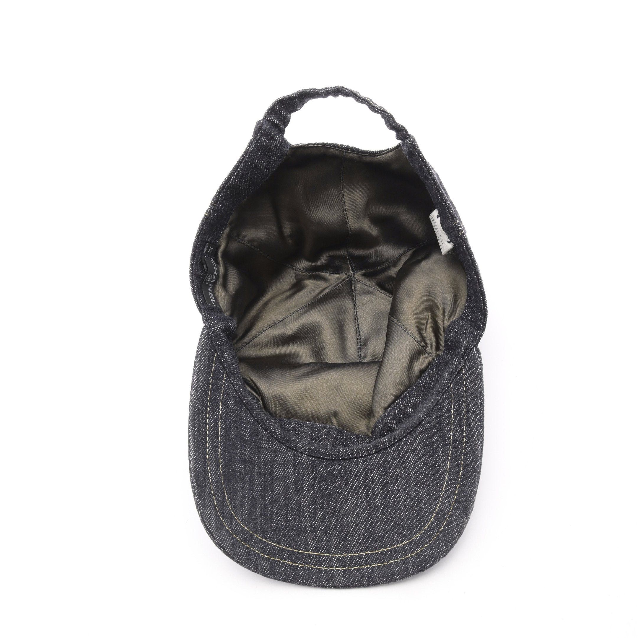 Chanel Chanel Coco Mark Denim Cap Cotton Indigo Blue Size ONE SIZE - 3 Thumbnail