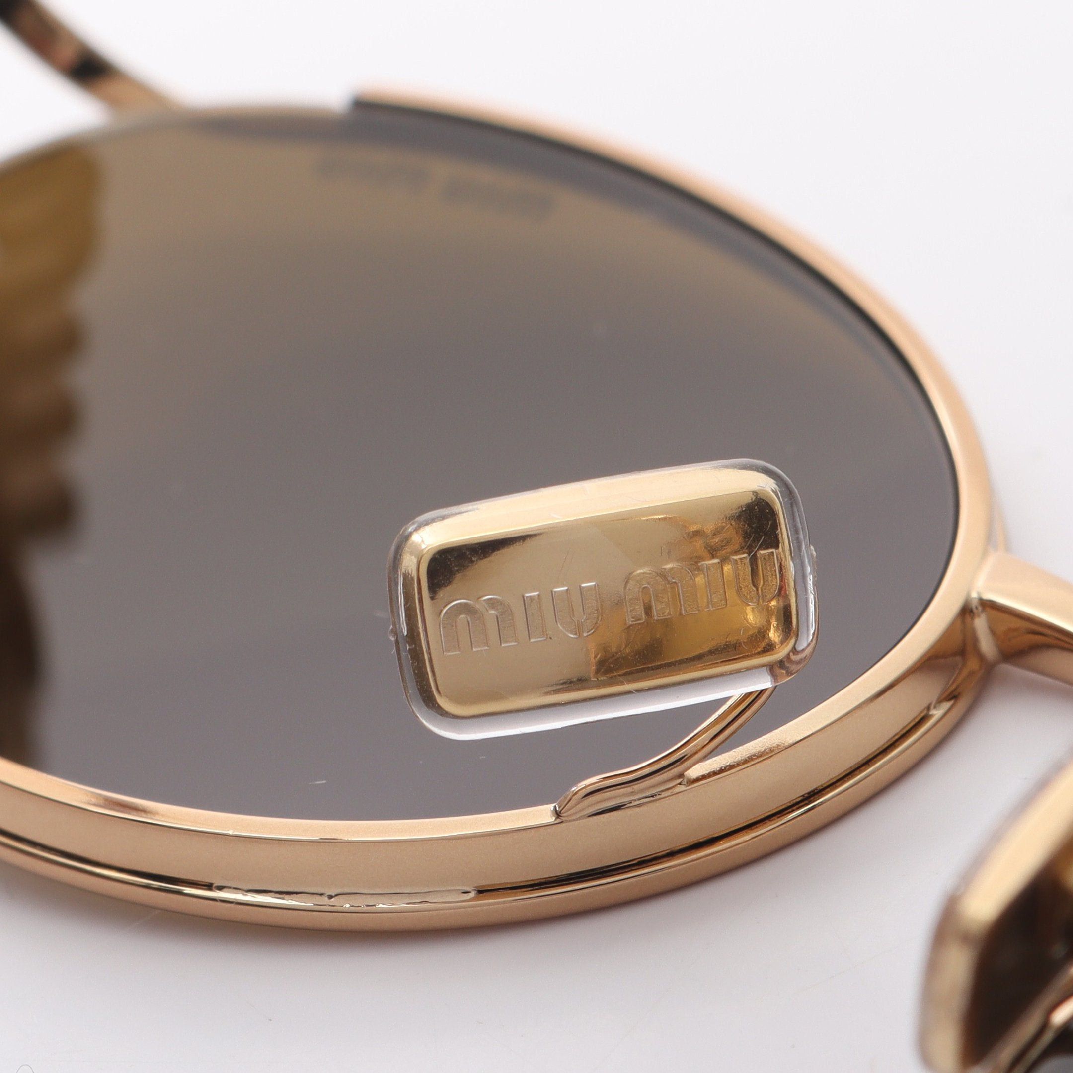 Miu Miu Miu Miu Sunglasses Gp Brown Gold Size ONE SIZE - 7 Thumbnail
