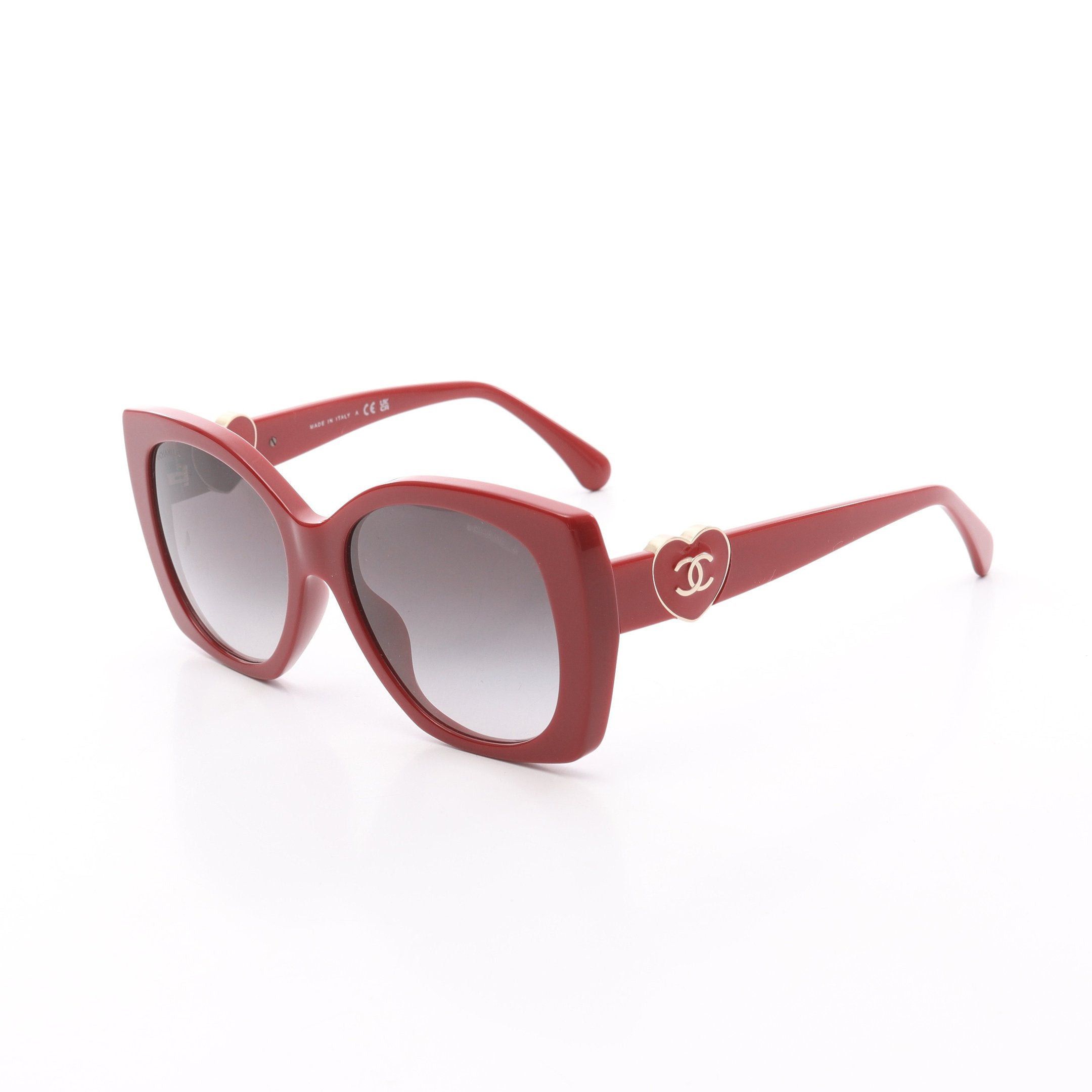 Chanel Chanel Coco Mark Sunglasses Red Black Size ONE SIZE - 2 Thumbnail