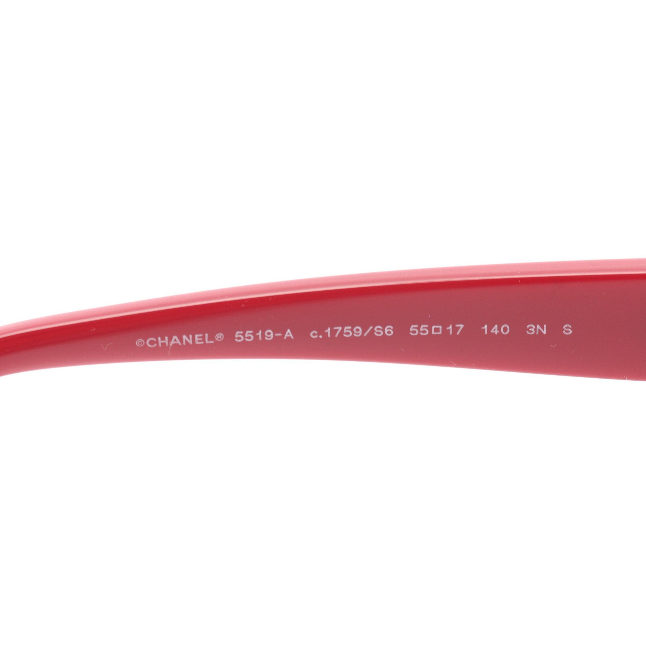 Chanel Chanel Coco Mark Sunglasses Red Black Size ONE SIZE - 4 Thumbnail