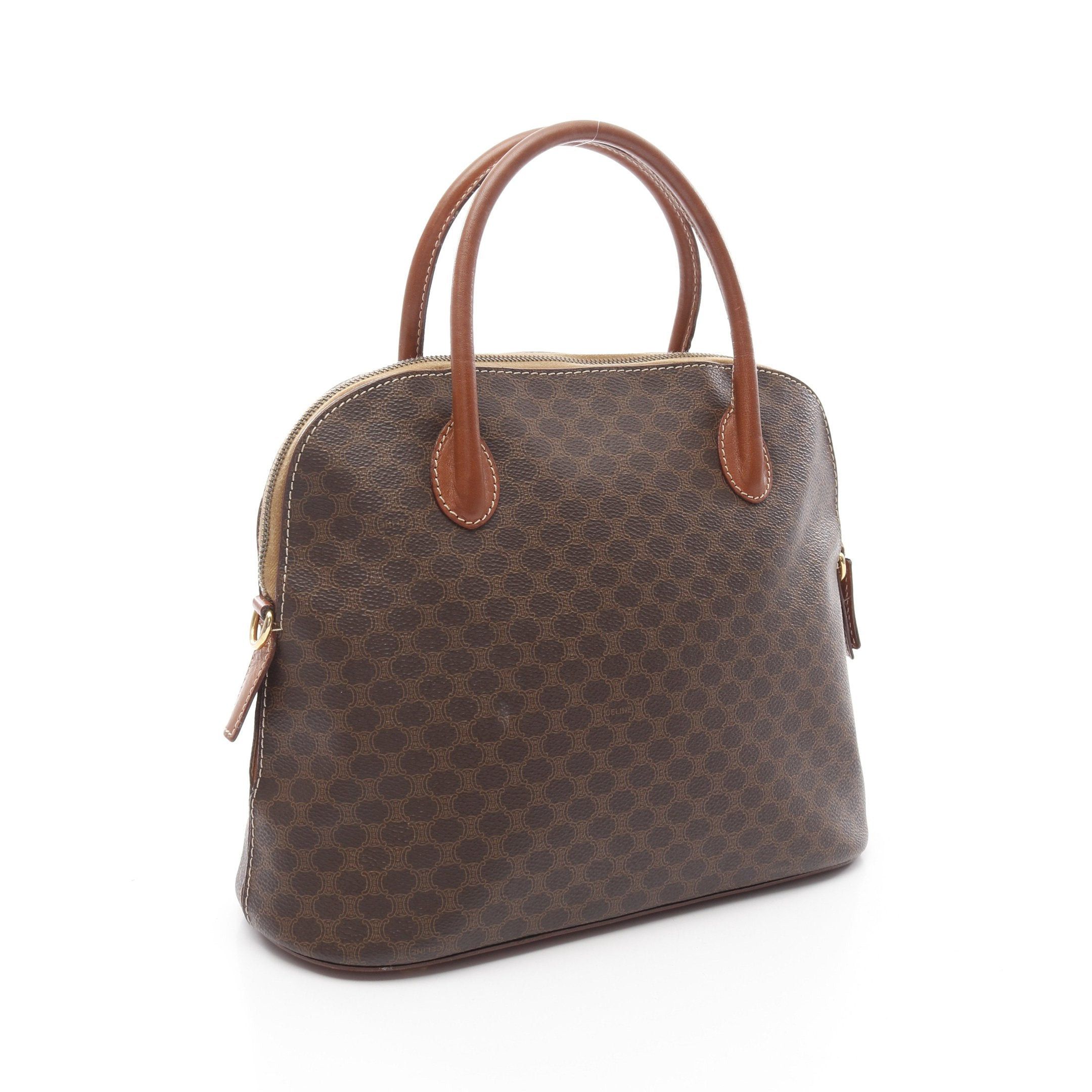 Celine Celine Macadam Handbag Leather Brown Dark Size ONE SIZE - 2 Thumbnail