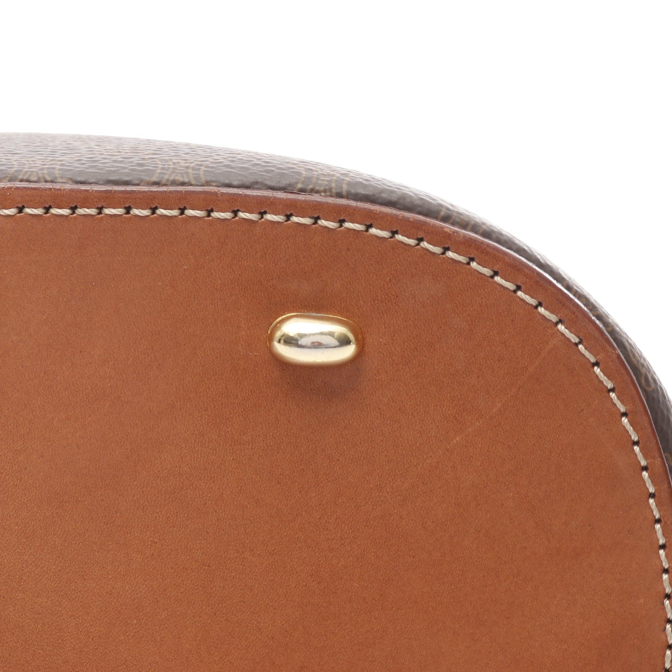 Celine Celine Macadam Handbag Leather Brown Dark Size ONE SIZE - 9 Thumbnail