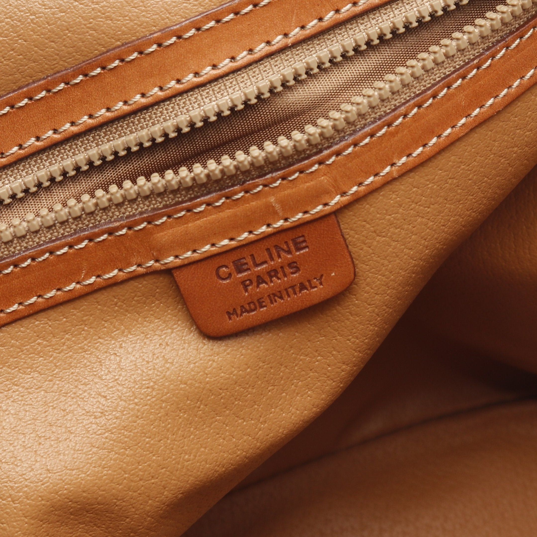 Celine Celine Macadam Handbag Leather Brown Dark Size ONE SIZE - 4 Thumbnail