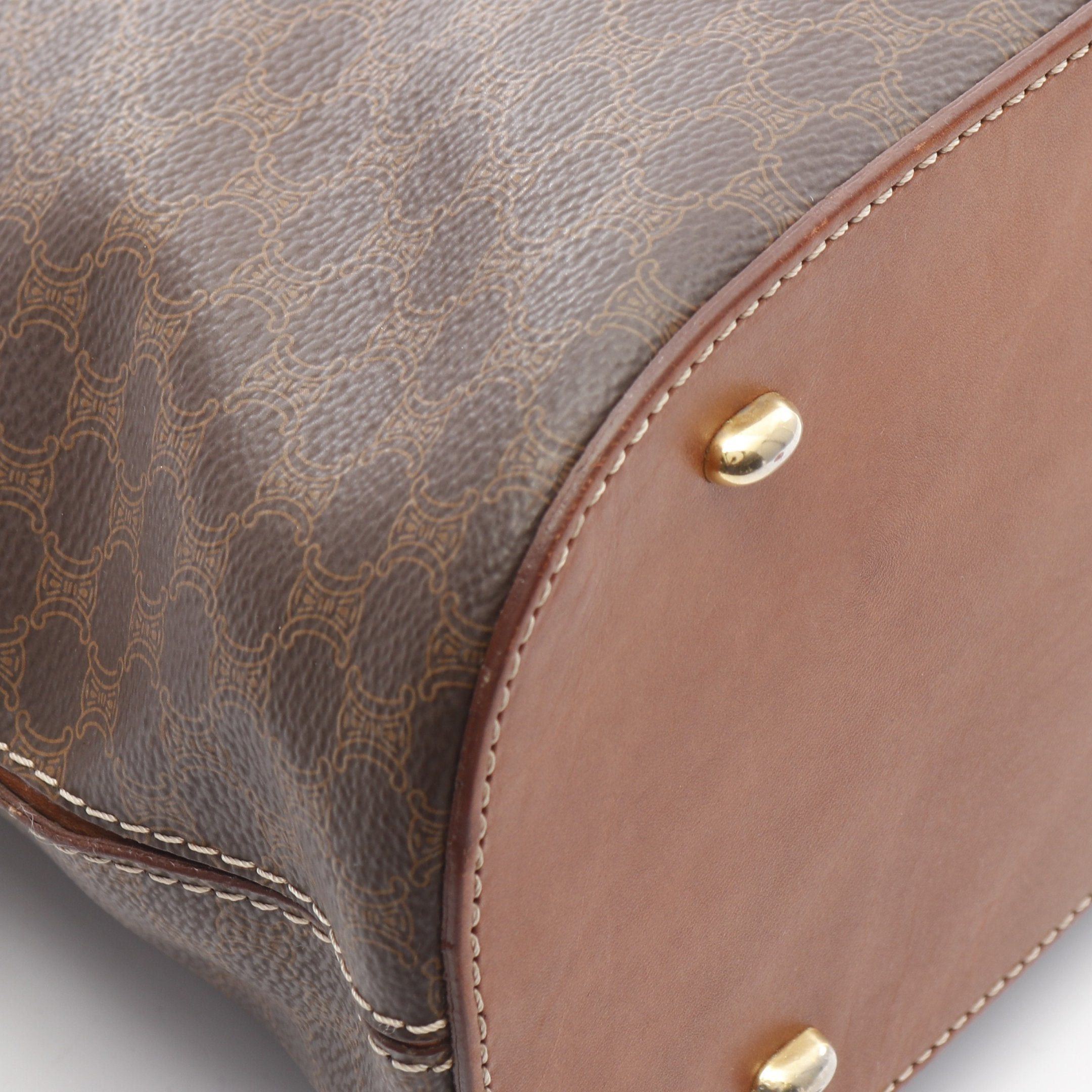 Celine Celine Macadam Handbag Leather Brown Dark Size ONE SIZE - 6 Thumbnail
