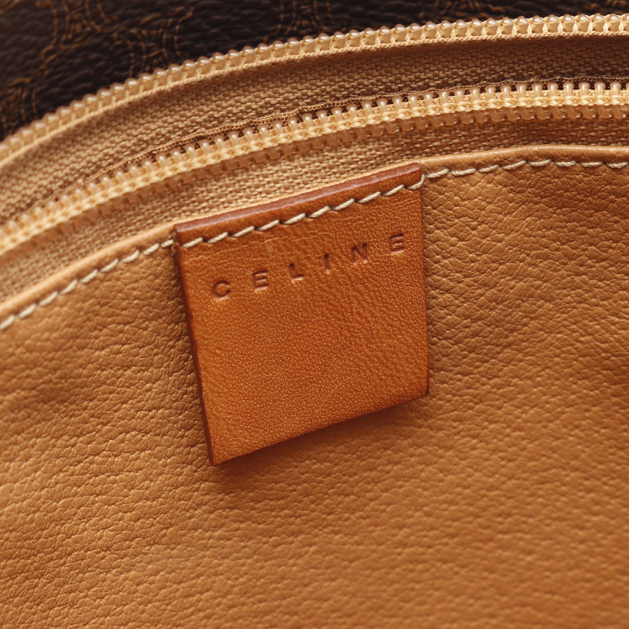 Celine Celine Macadam Handbag Tote Bag Leather Brown Dark Size ONE SIZE - 4 Thumbnail