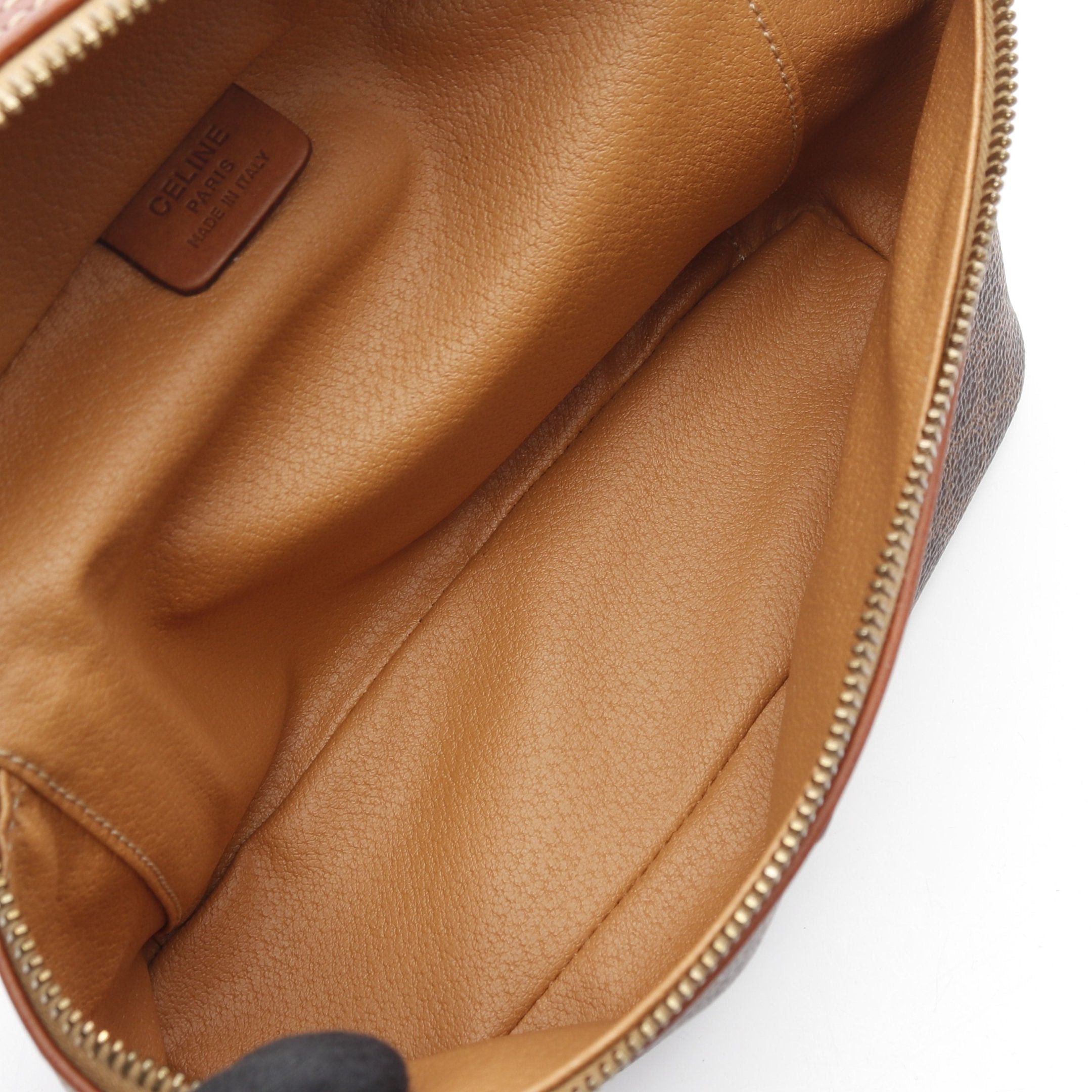 Celine Celine Macadam Vanity Bag Handbag Leather Brown Dark Size ONE SIZE - 3 Thumbnail