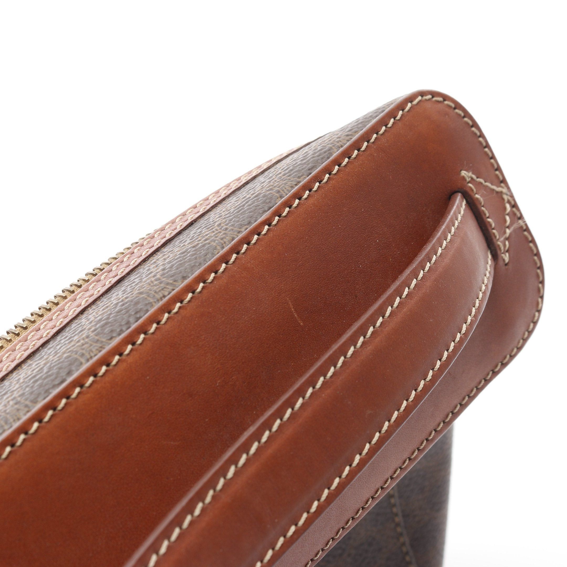 Celine Celine Macadam Vanity Bag Handbag Leather Brown Dark Size ONE SIZE - 9 Thumbnail