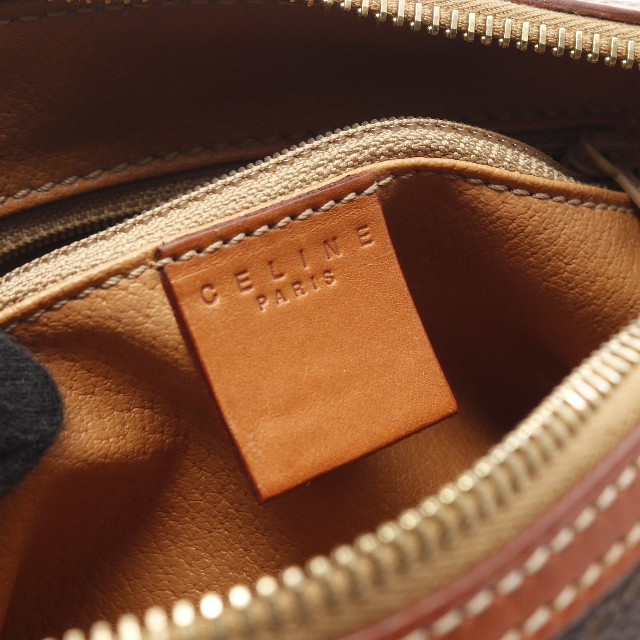 Celine Celine Macadam Handbag Leather Brown Dark Size ONE SIZE - 4 Thumbnail