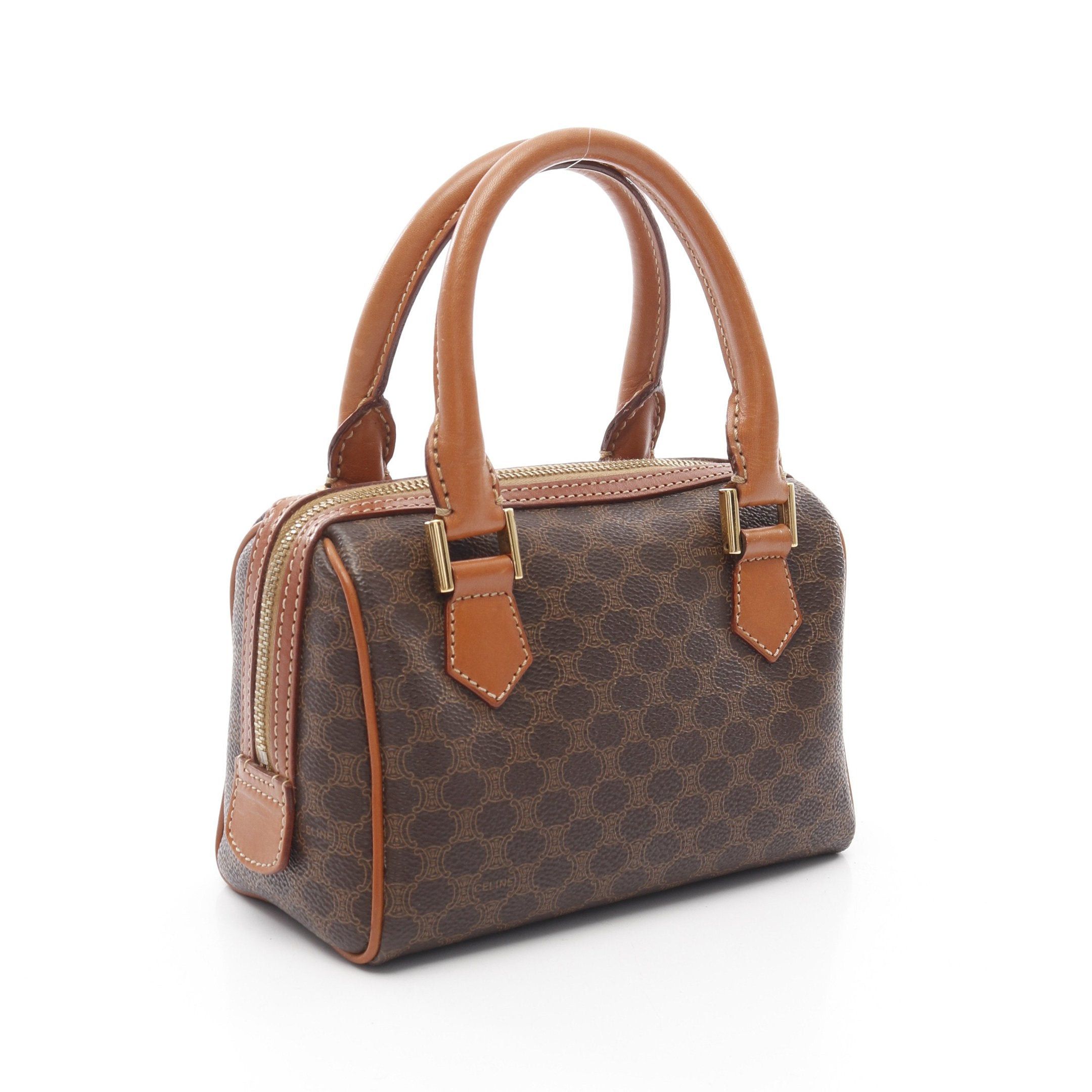Celine Celine Macadam Handbag Leather Brown Dark Size ONE SIZE - 2 Thumbnail