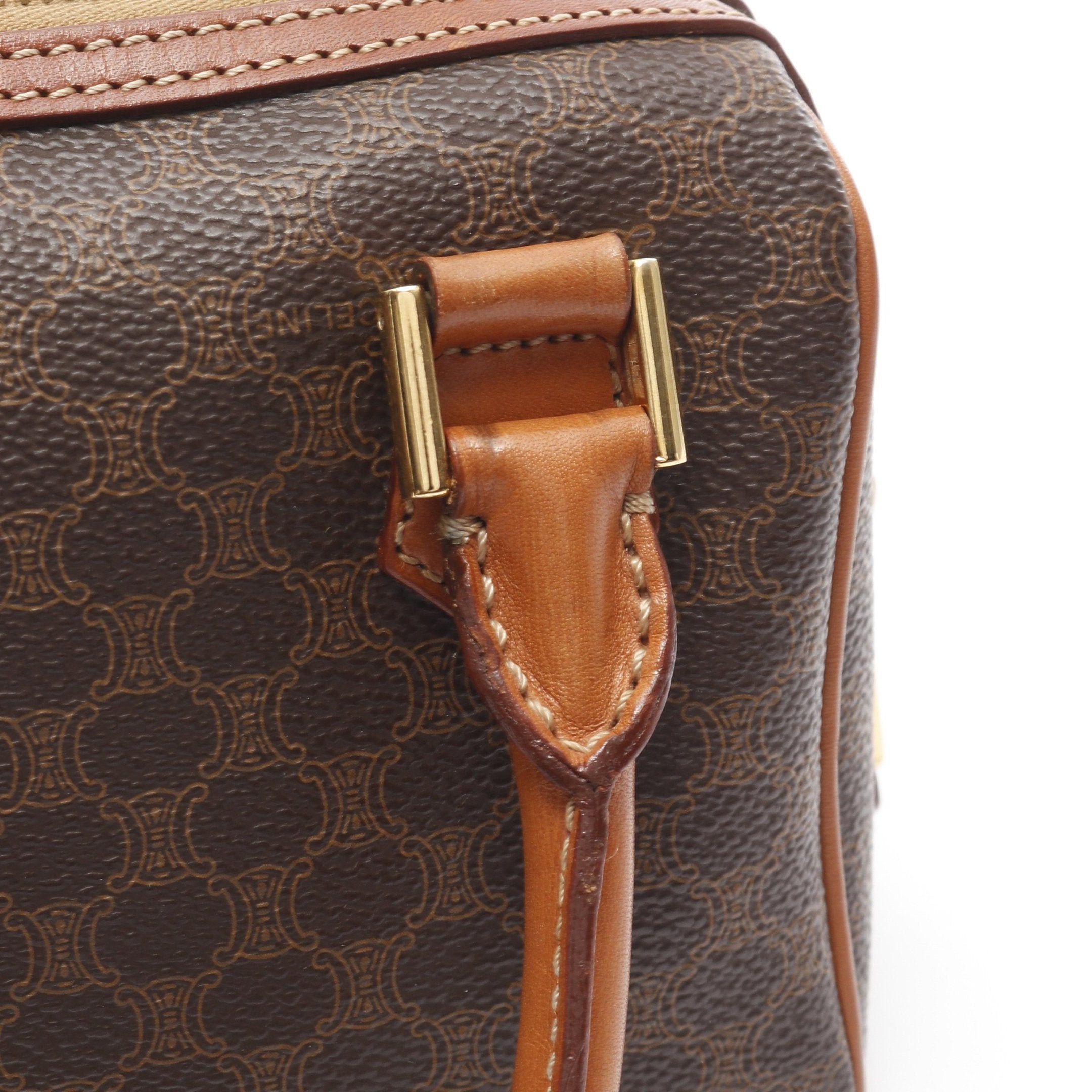 Celine Celine Macadam Handbag Leather Brown Dark Size ONE SIZE - 7 Thumbnail