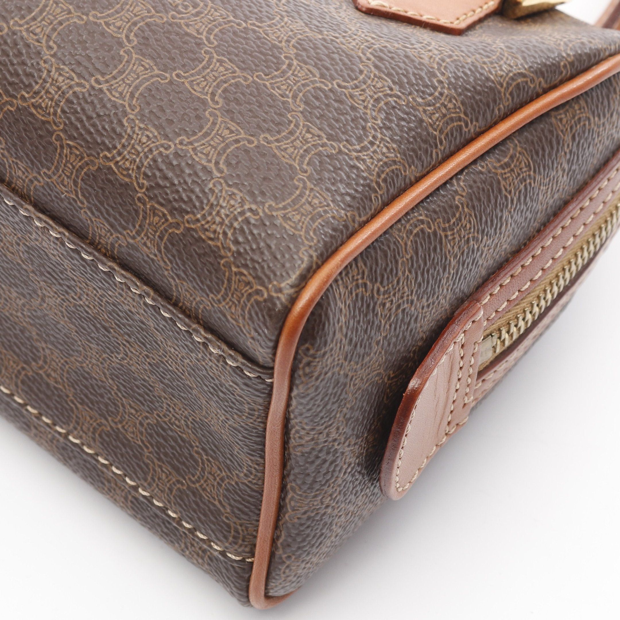 Celine Celine Macadam Handbag Leather Brown Dark Size ONE SIZE - 5 Thumbnail