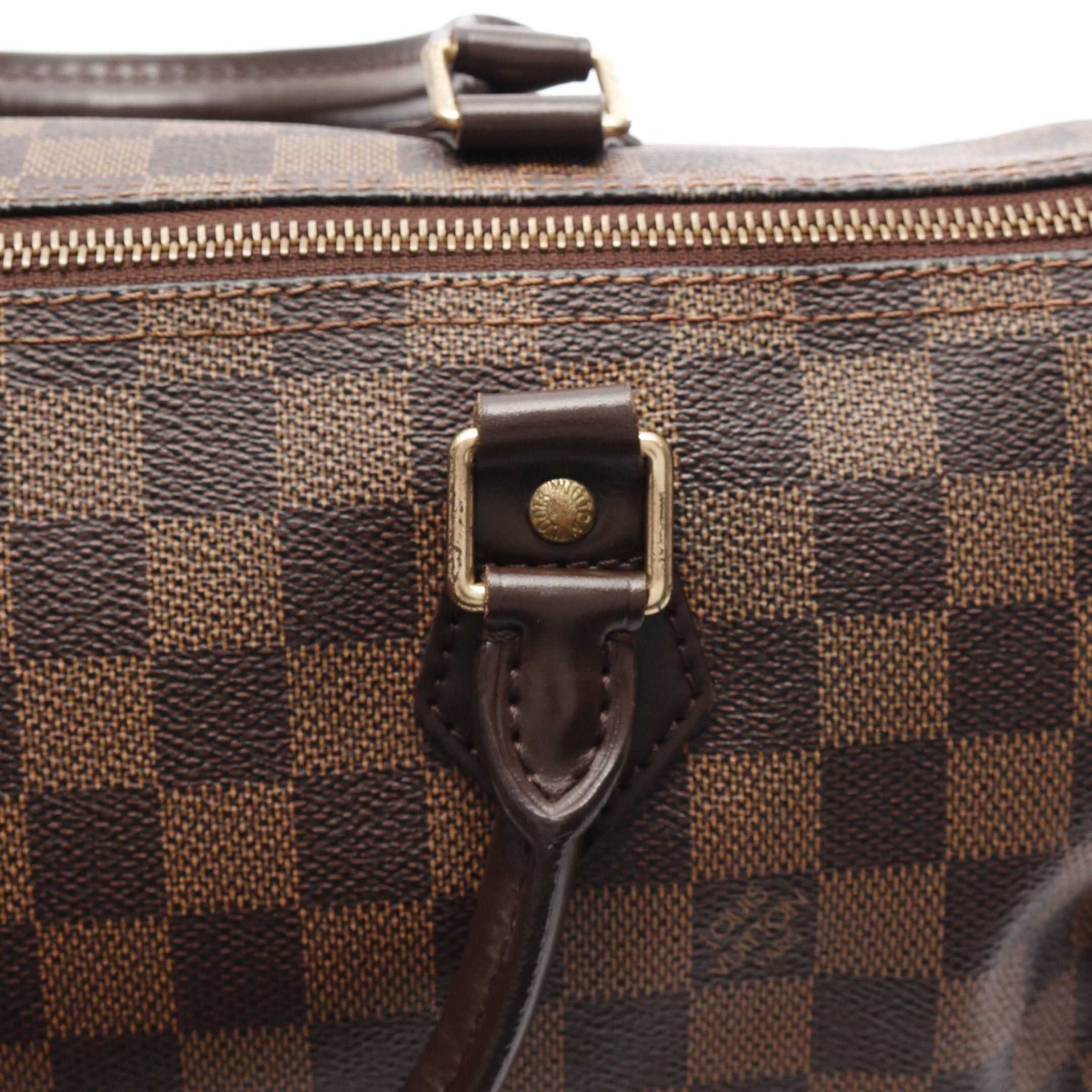 Louis Vuitton Louis Vuitton Speedy 30 Damier Ebene Handbag Leather Brown Size ONE SIZE - 9 Thumbnail