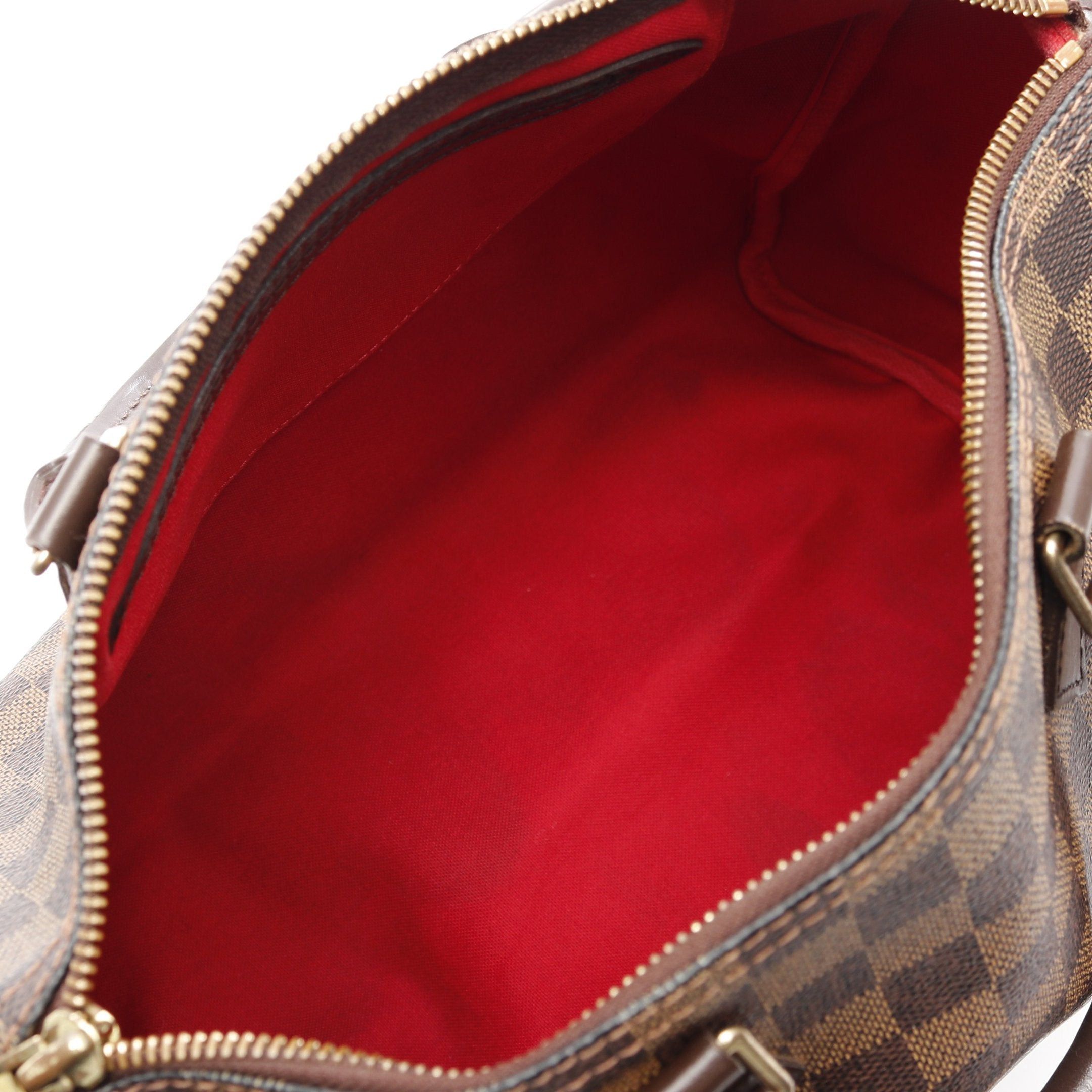 Louis Vuitton Louis Vuitton Speedy 30 Damier Ebene Handbag Leather Brown Size ONE SIZE - 3 Thumbnail