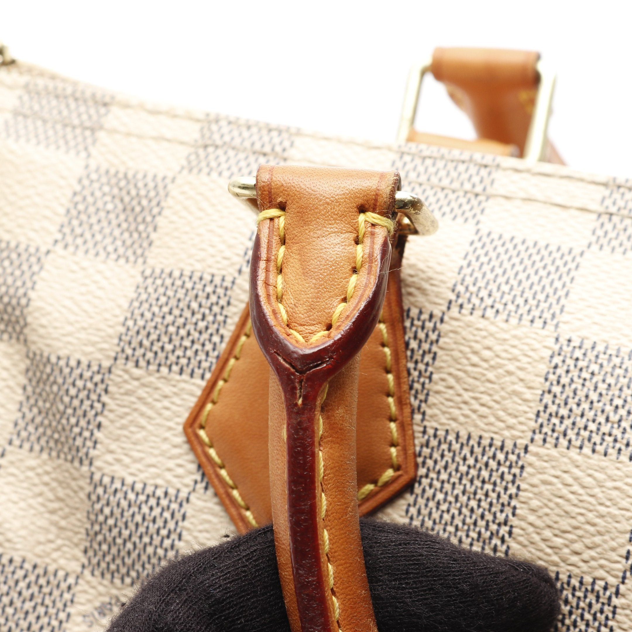 Louis Vuitton Louis Vuitton Speedy 30 Damier Azur Handbag Leather White Size ONE SIZE - 6 Thumbnail
