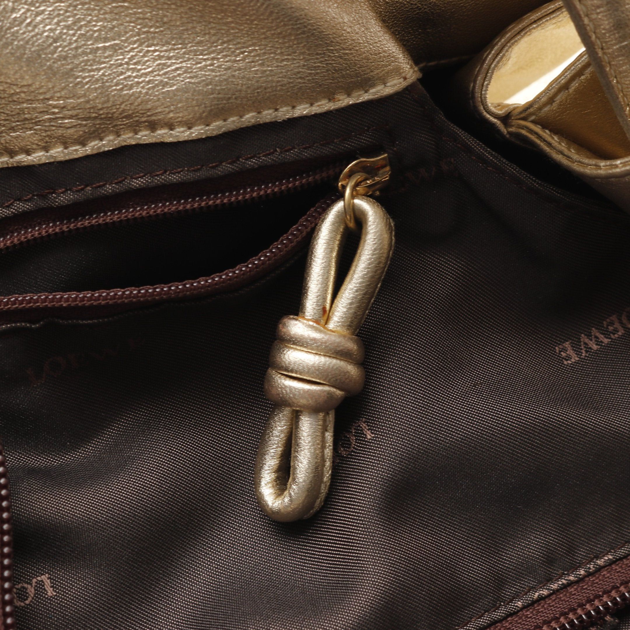 Loewe Loewe Nappa Aire Handbag Leather Gold Size ONE SIZE - 10 Thumbnail