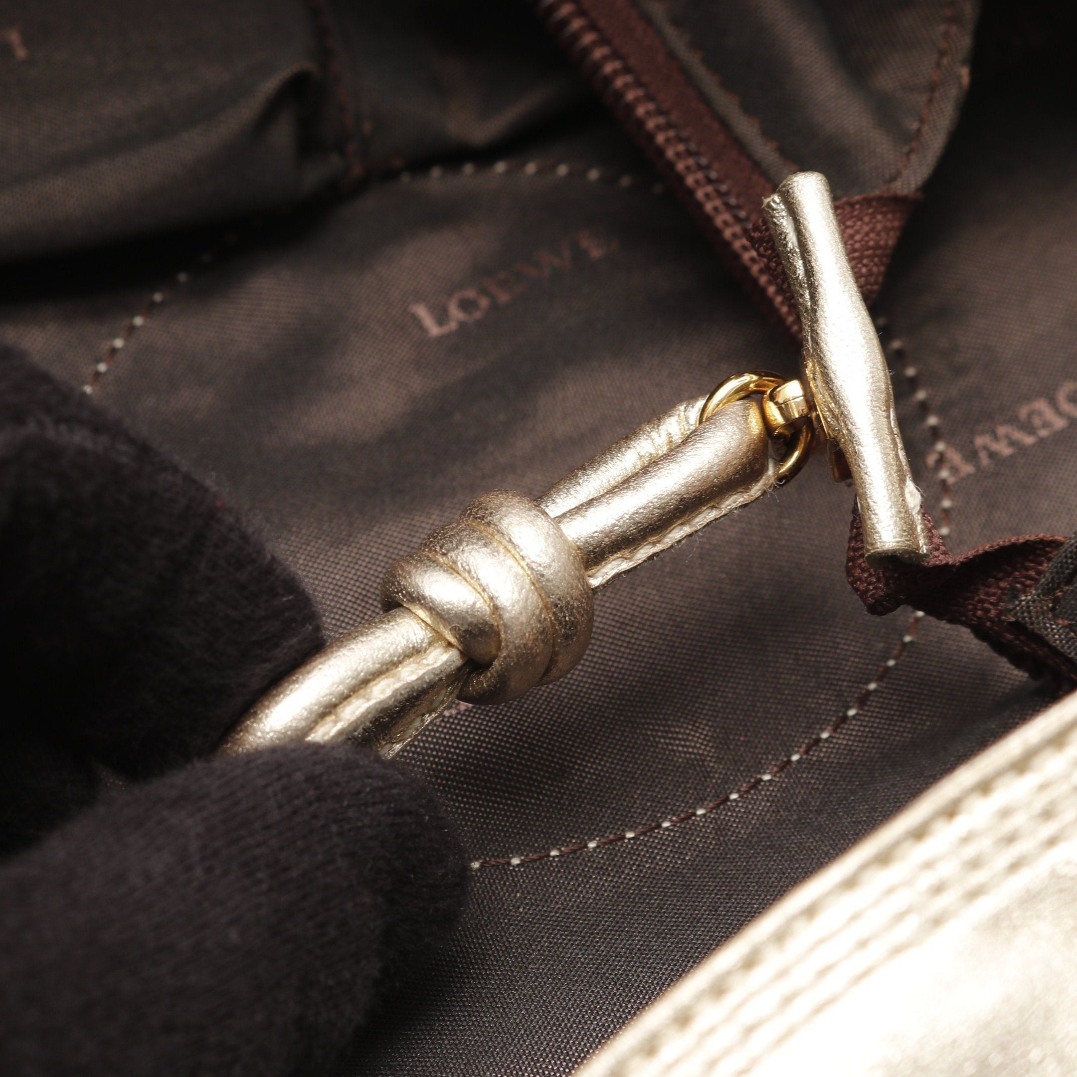 Loewe Loewe Nappa Aire Handbag Leather Gold Size ONE SIZE - 8 Thumbnail
