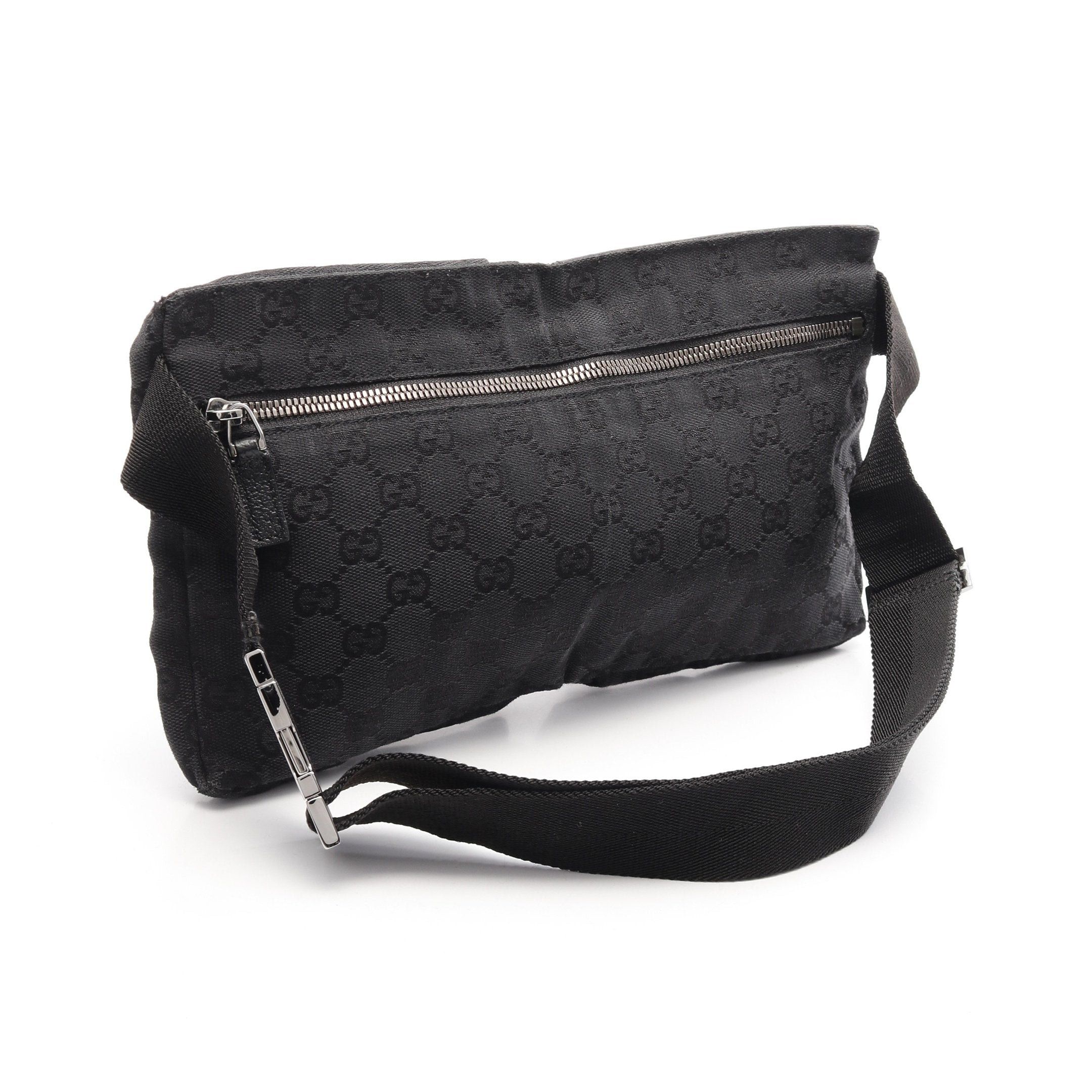 Gucci Gucci Body Bag Waist Canvas Leather Black Size ONE SIZE - 2 Thumbnail