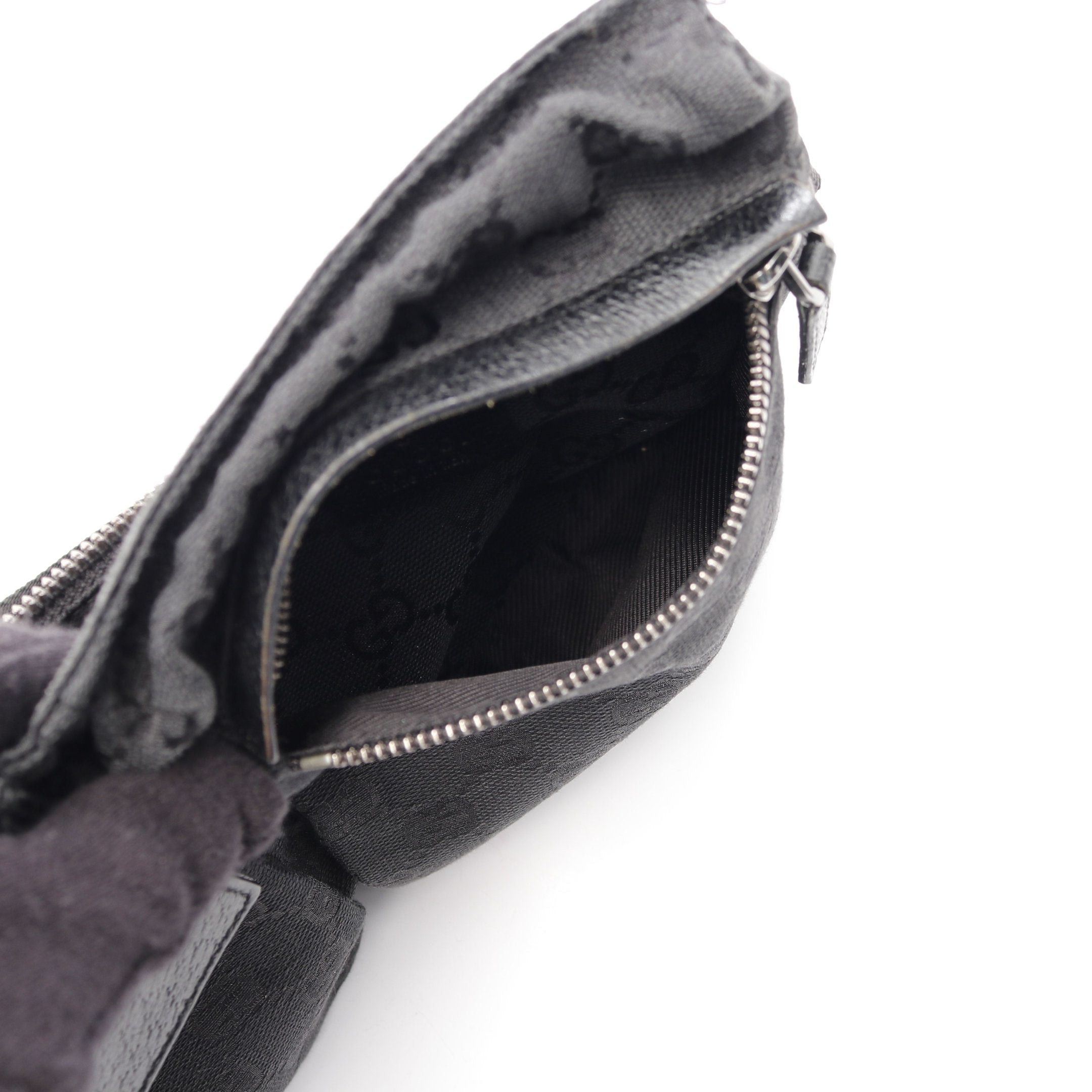 Gucci Gucci Body Bag Waist Canvas Leather Black Size ONE SIZE - 3 Thumbnail