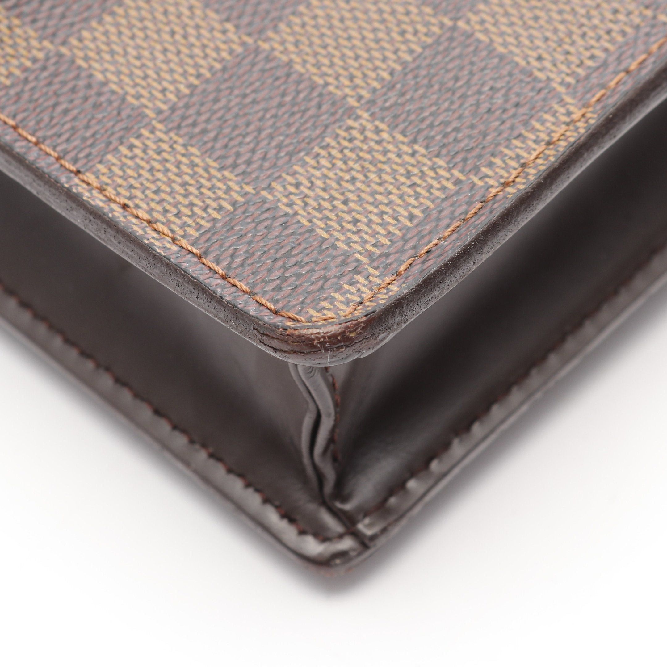 Louis Vuitton Louis Vuitton Portobello Damier Ebene Shoulder Bag Leather Brown Size ONE SIZE - 7 Thumbnail