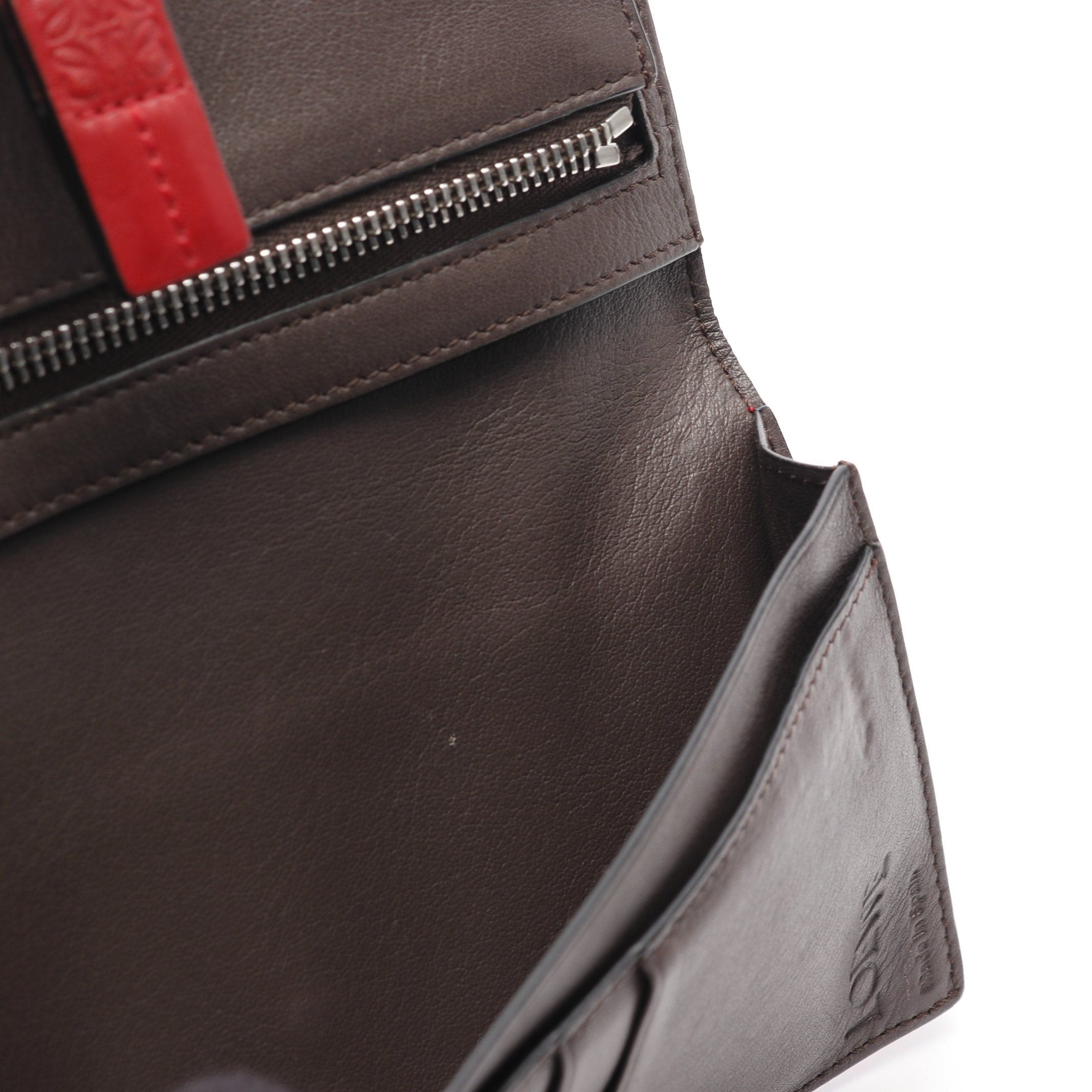 Loewe Loewe Vertical Wallet Large Bi-Fold Long Leather Red Size ONE SIZE - 10 Thumbnail