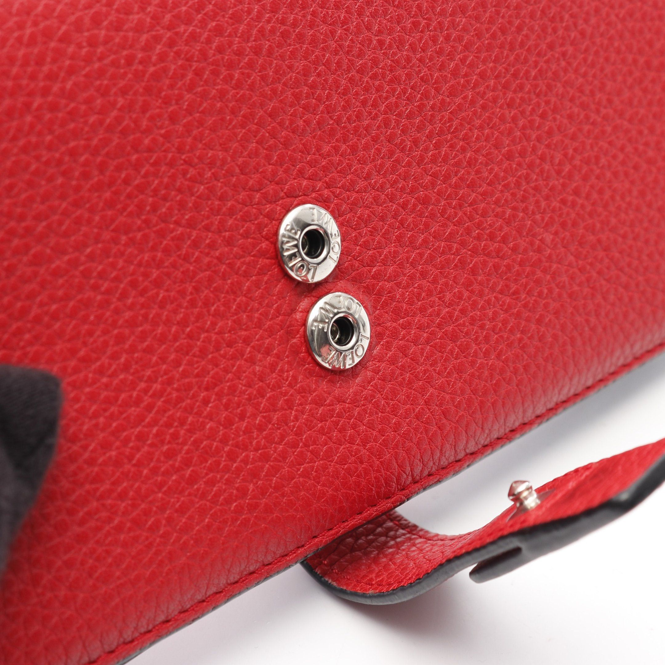 Loewe Loewe Vertical Wallet Large Bi-Fold Long Leather Red Size ONE SIZE - 6 Thumbnail