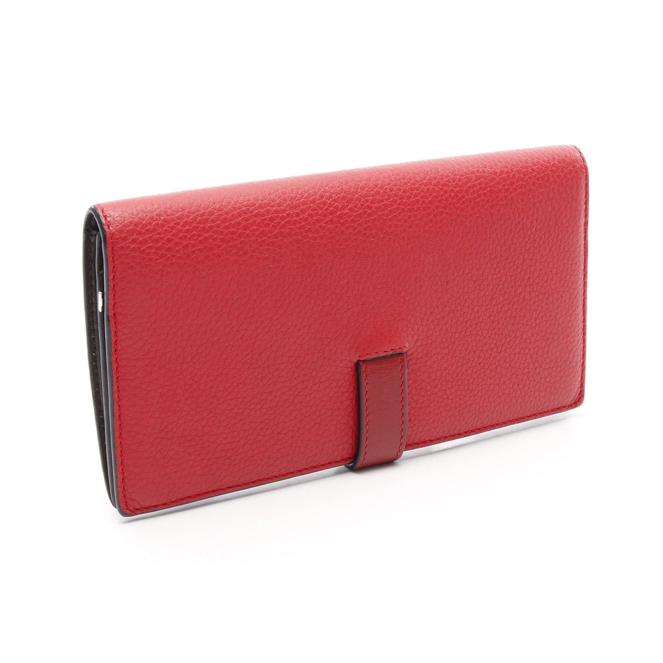 Loewe Loewe Vertical Wallet Large Bi-Fold Long Leather Red Size ONE SIZE - 2 Thumbnail
