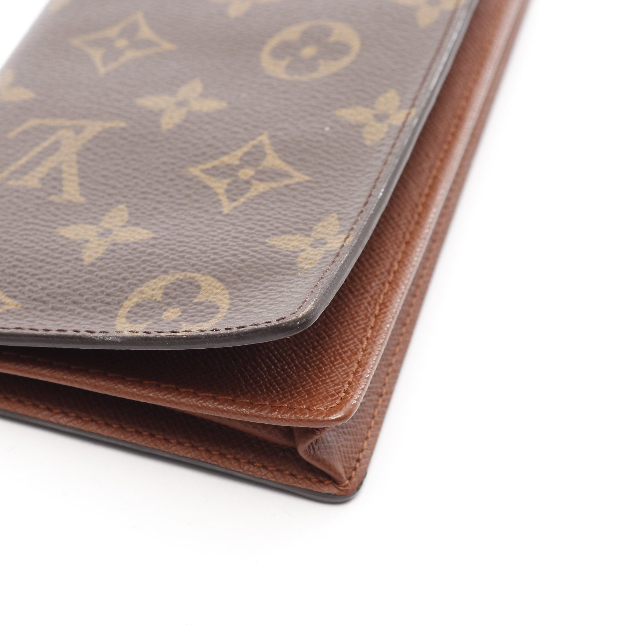 Louis Vuitton Louis Vuitton Portefeuille Carte De Credit Circle Monogram Bi-Fold Long Wallet Leather Brown Size ONE SIZE - 7 Thumbnail