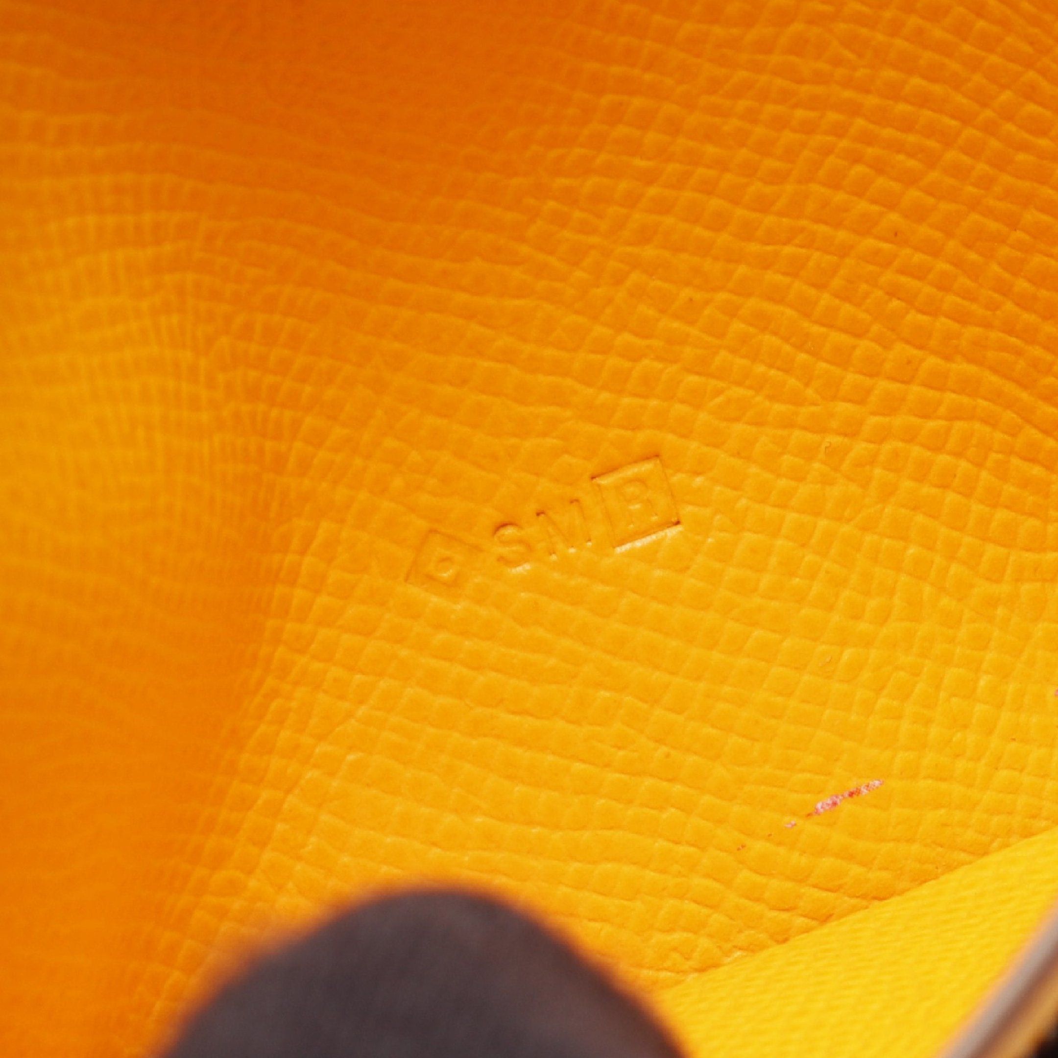 Hermes Hermes Bear Souffle Jaune Bi-Fold Long Wallet Veau Epsom Orange Silver Hardware □ R Stamp Size ONE SIZE - 5 Thumbnail