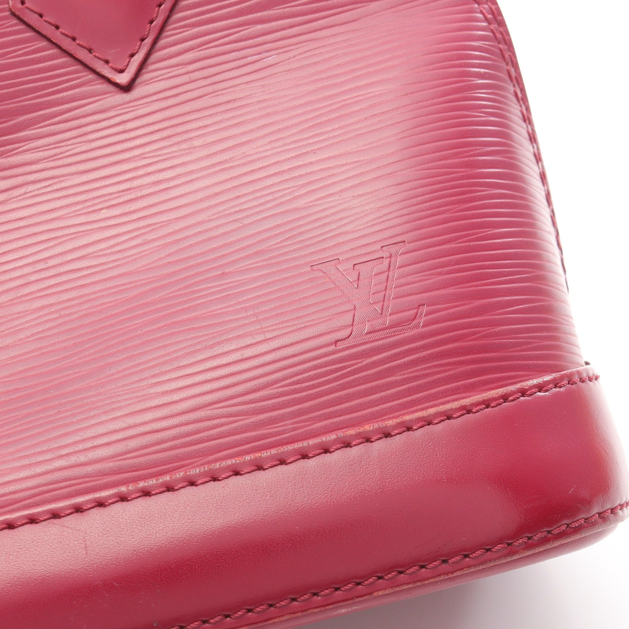 Louis Vuitton Louis Vuitton Alma Bb Epi Fuchsia Handbag Leather Pink Purple Size ONE SIZE - 10 Thumbnail