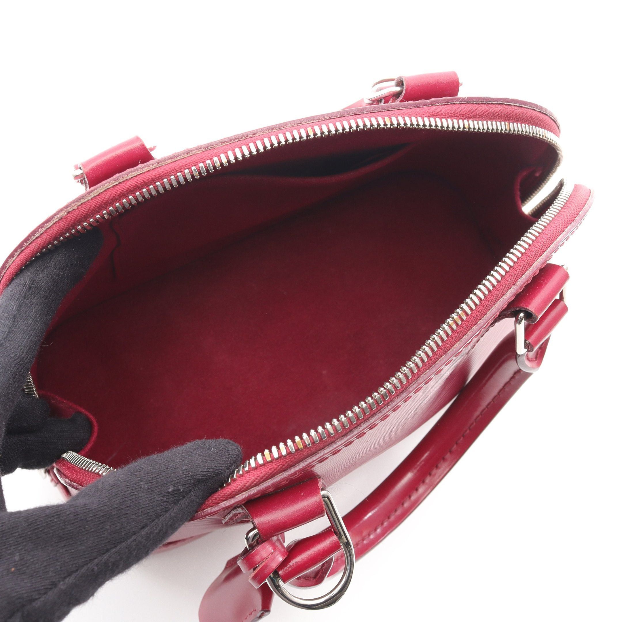 Louis Vuitton Louis Vuitton Alma Bb Epi Fuchsia Handbag Leather Pink Purple Size ONE SIZE - 3 Thumbnail