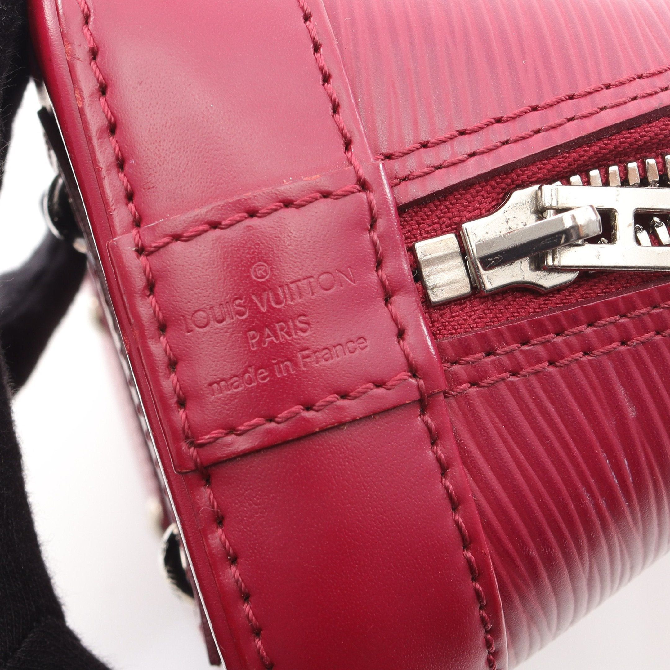 Louis Vuitton Louis Vuitton Alma Bb Epi Fuchsia Handbag Leather Pink Purple Size ONE SIZE - 4 Thumbnail