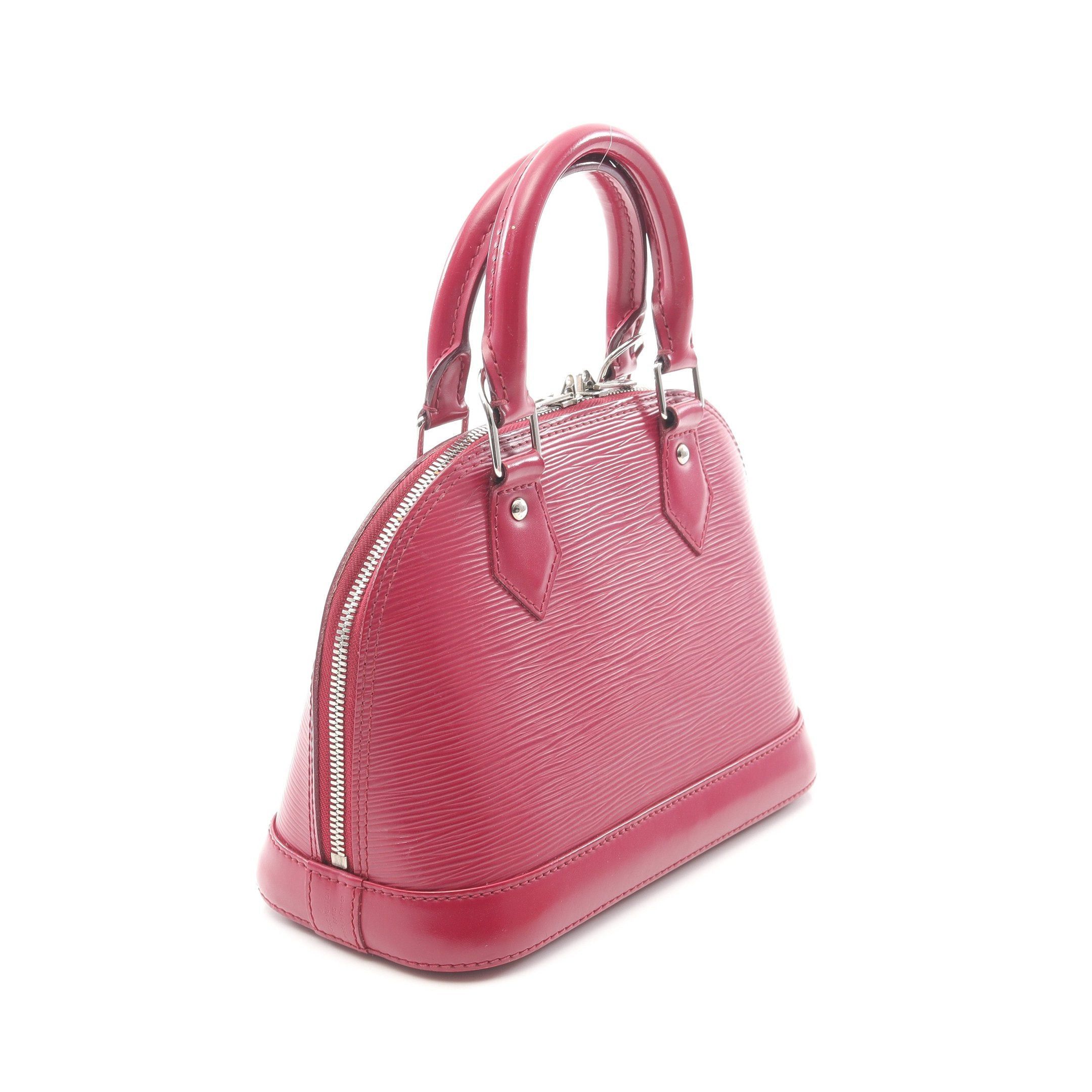 Louis Vuitton Louis Vuitton Alma Bb Epi Fuchsia Handbag Leather Pink Purple Size ONE SIZE - 2 Thumbnail