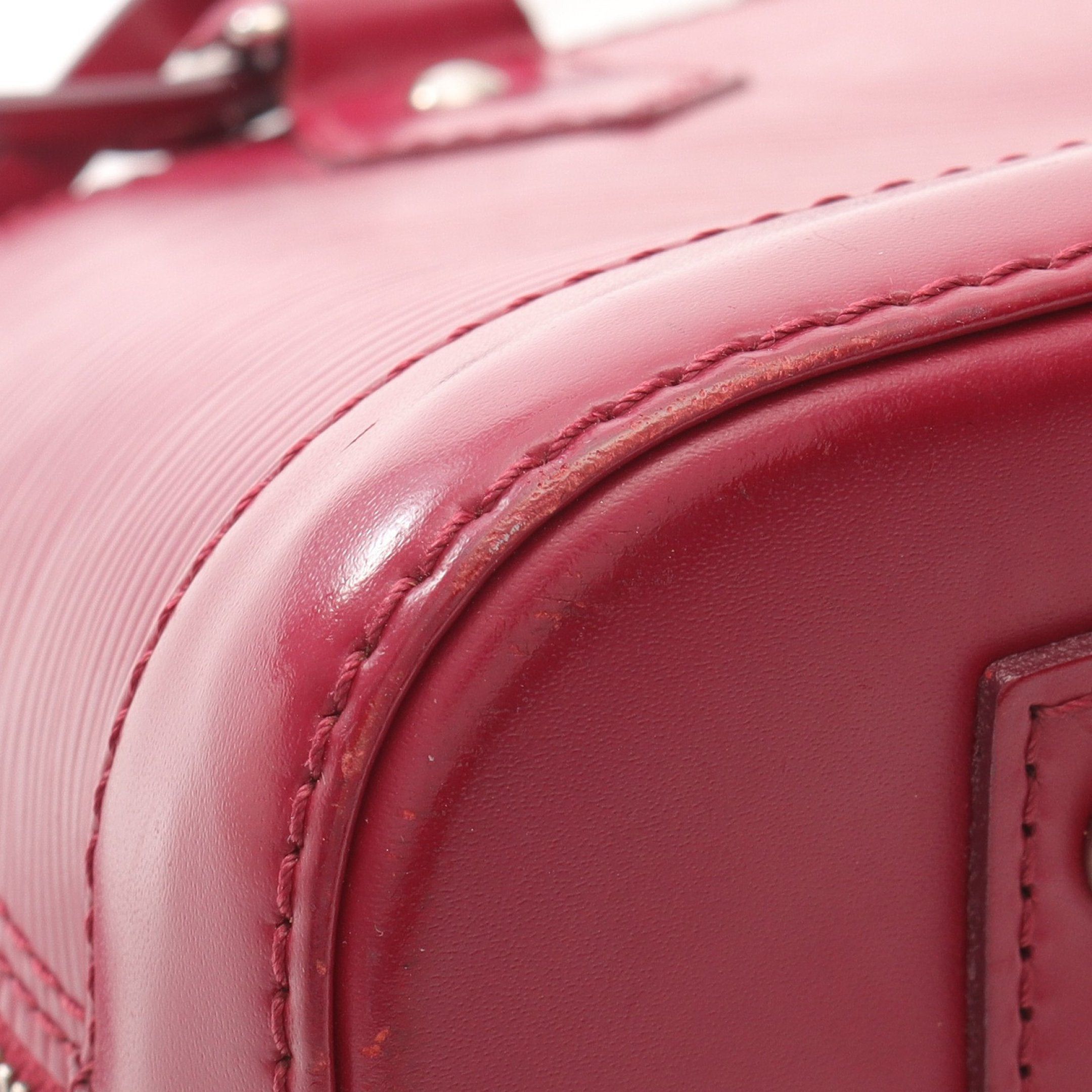 Louis Vuitton Louis Vuitton Alma Bb Epi Fuchsia Handbag Leather Pink Purple Size ONE SIZE - 8 Thumbnail