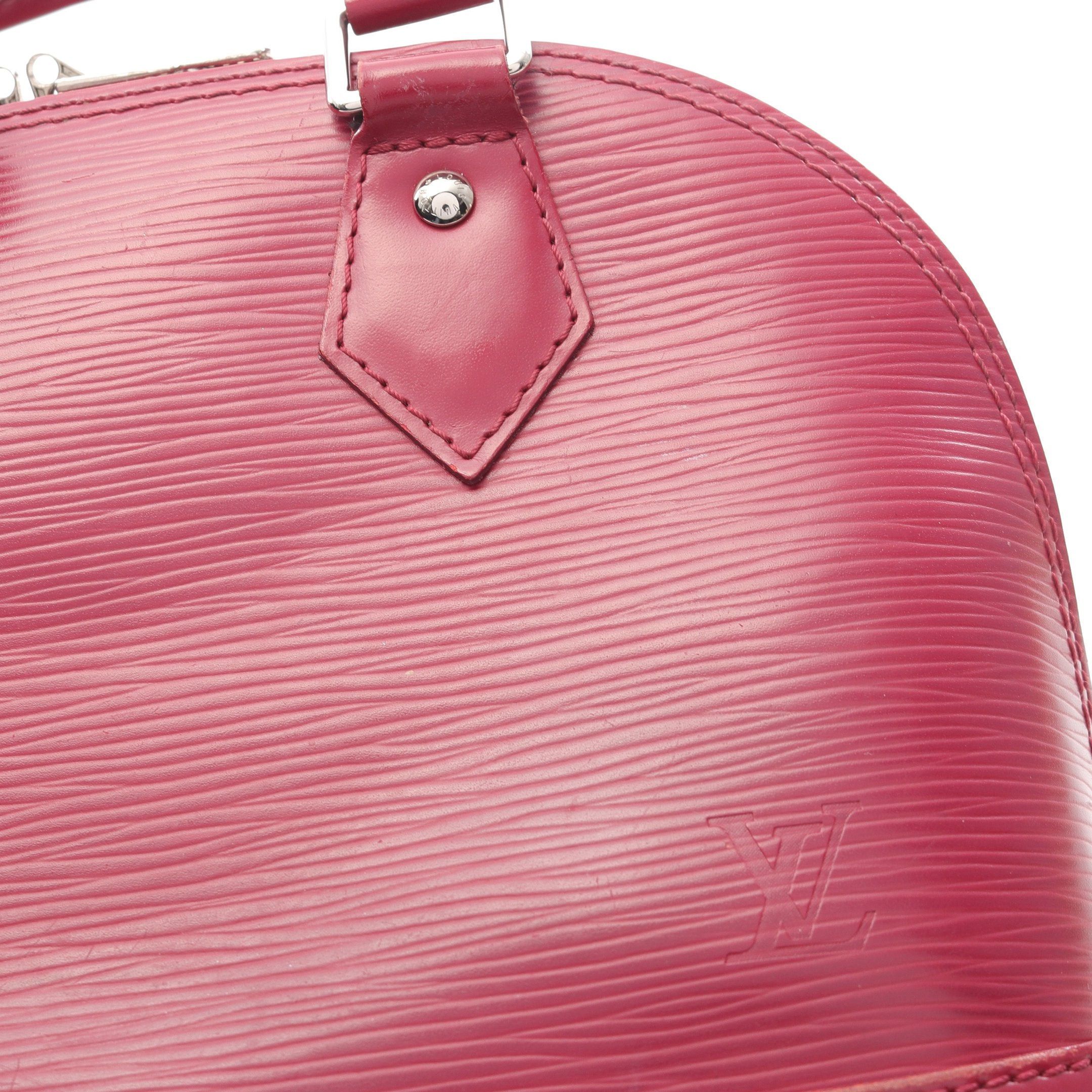 Louis Vuitton Louis Vuitton Alma Bb Epi Fuchsia Handbag Leather Pink Purple Size ONE SIZE - 12 Thumbnail