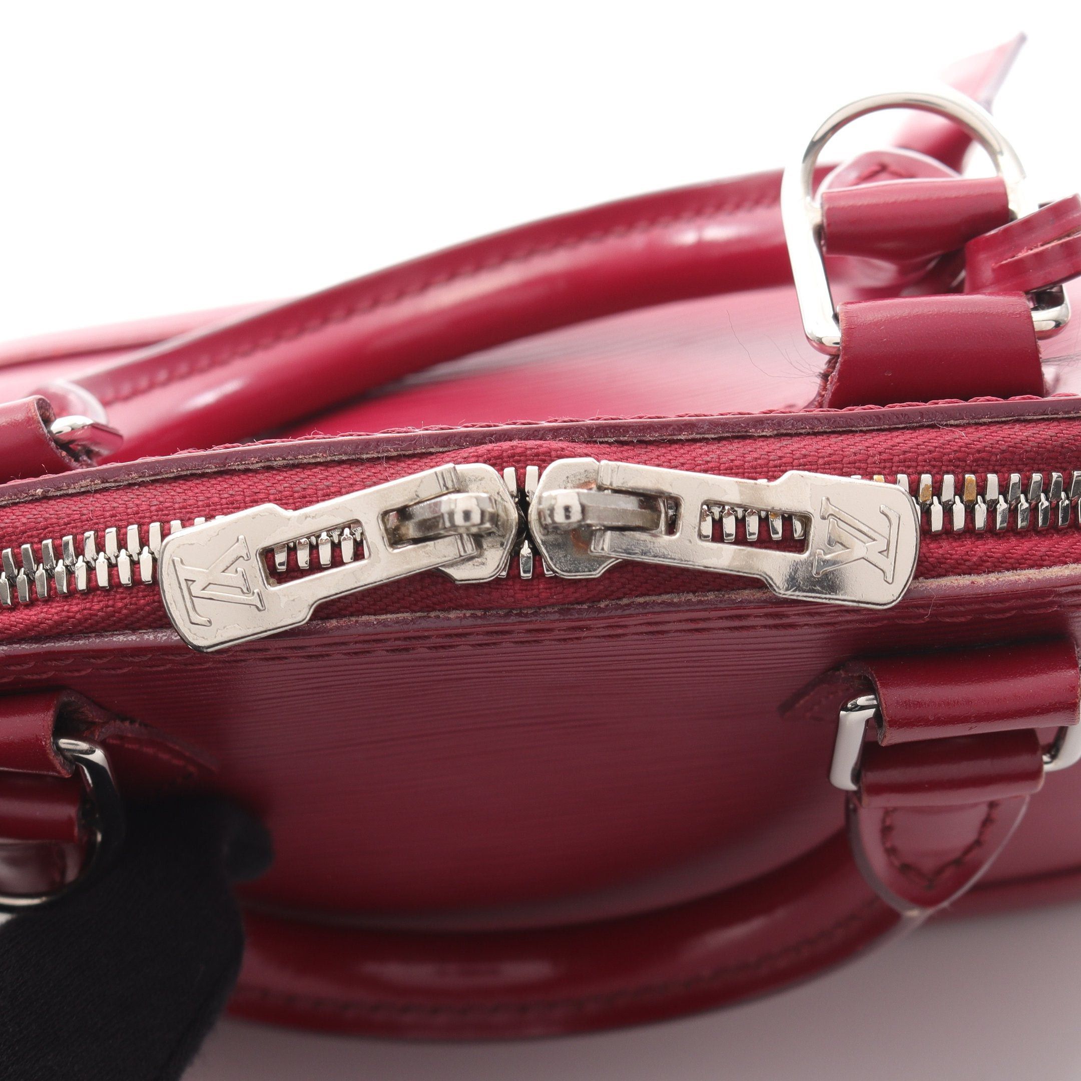 Louis Vuitton Louis Vuitton Alma Bb Epi Fuchsia Handbag Leather Pink Purple Size ONE SIZE - 7 Thumbnail