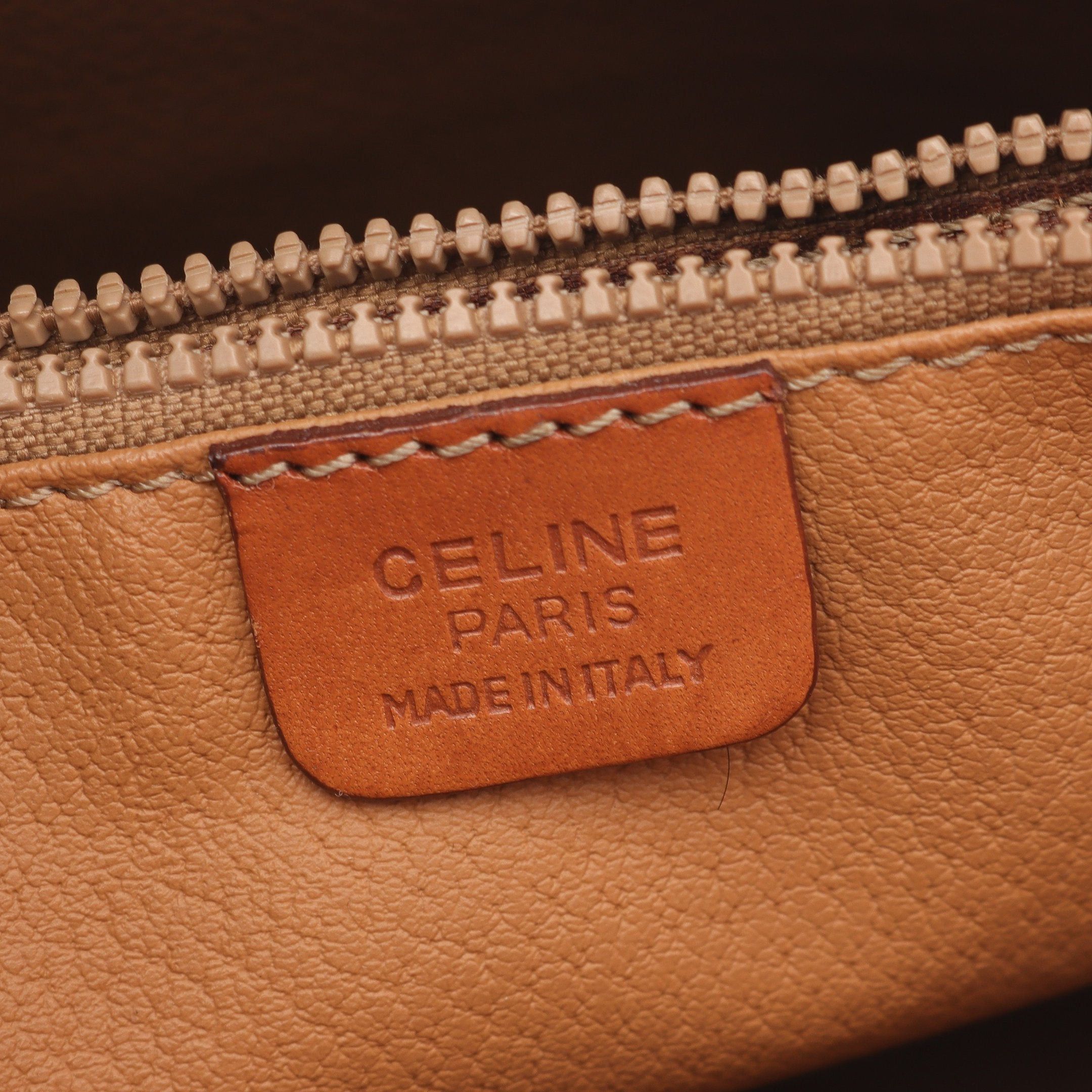 Celine Celine Macadam Handbag Tote Bag Leather Brown Dark Size ONE SIZE - 4 Thumbnail