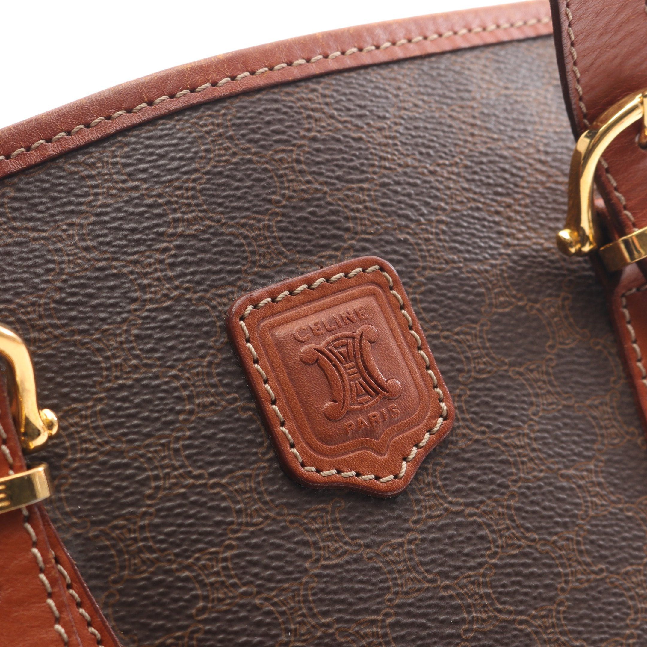 Celine Celine Macadam Handbag Tote Bag Leather Brown Dark Size ONE SIZE - 14 Thumbnail