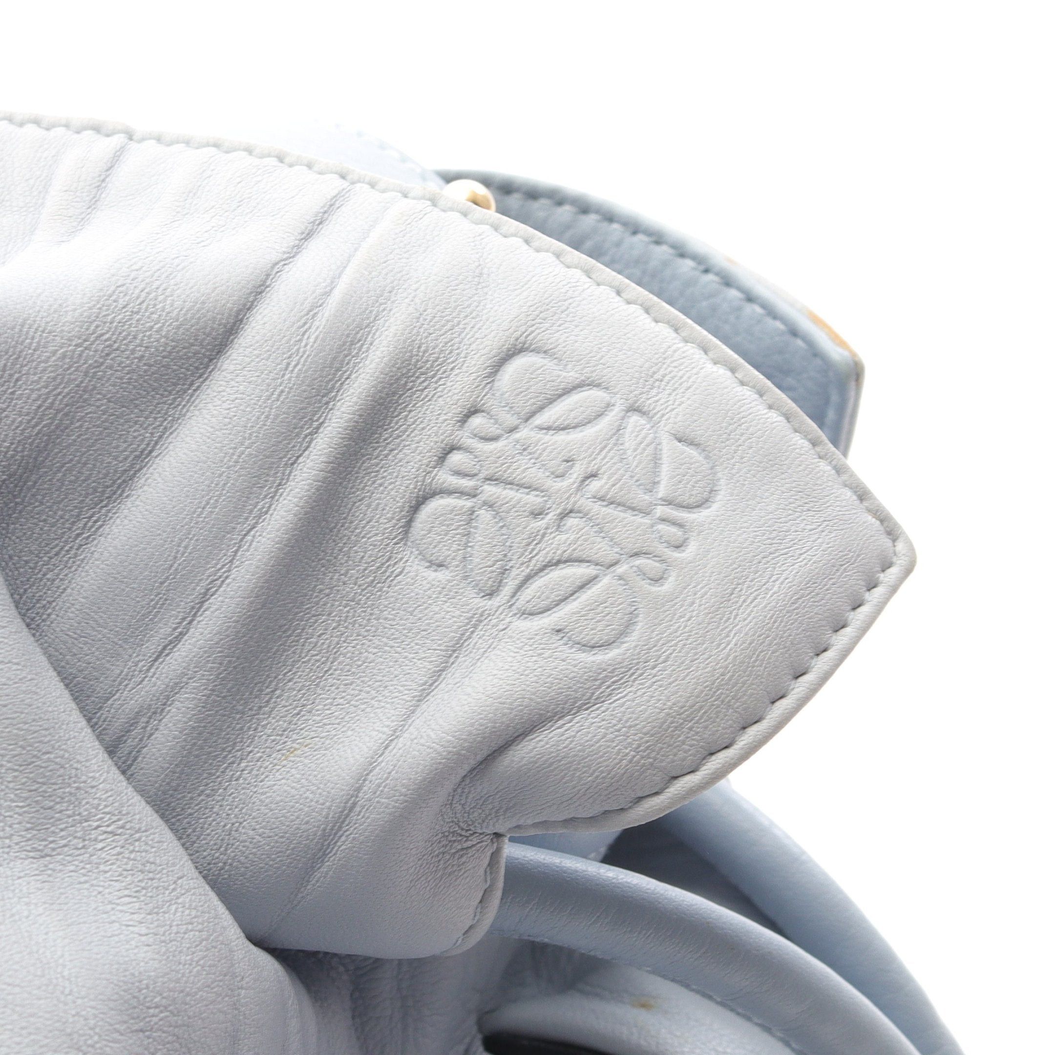 Loewe Loewe Flamenco Shoulder Bag Leather Light Blue Size ONE SIZE - 10 Thumbnail