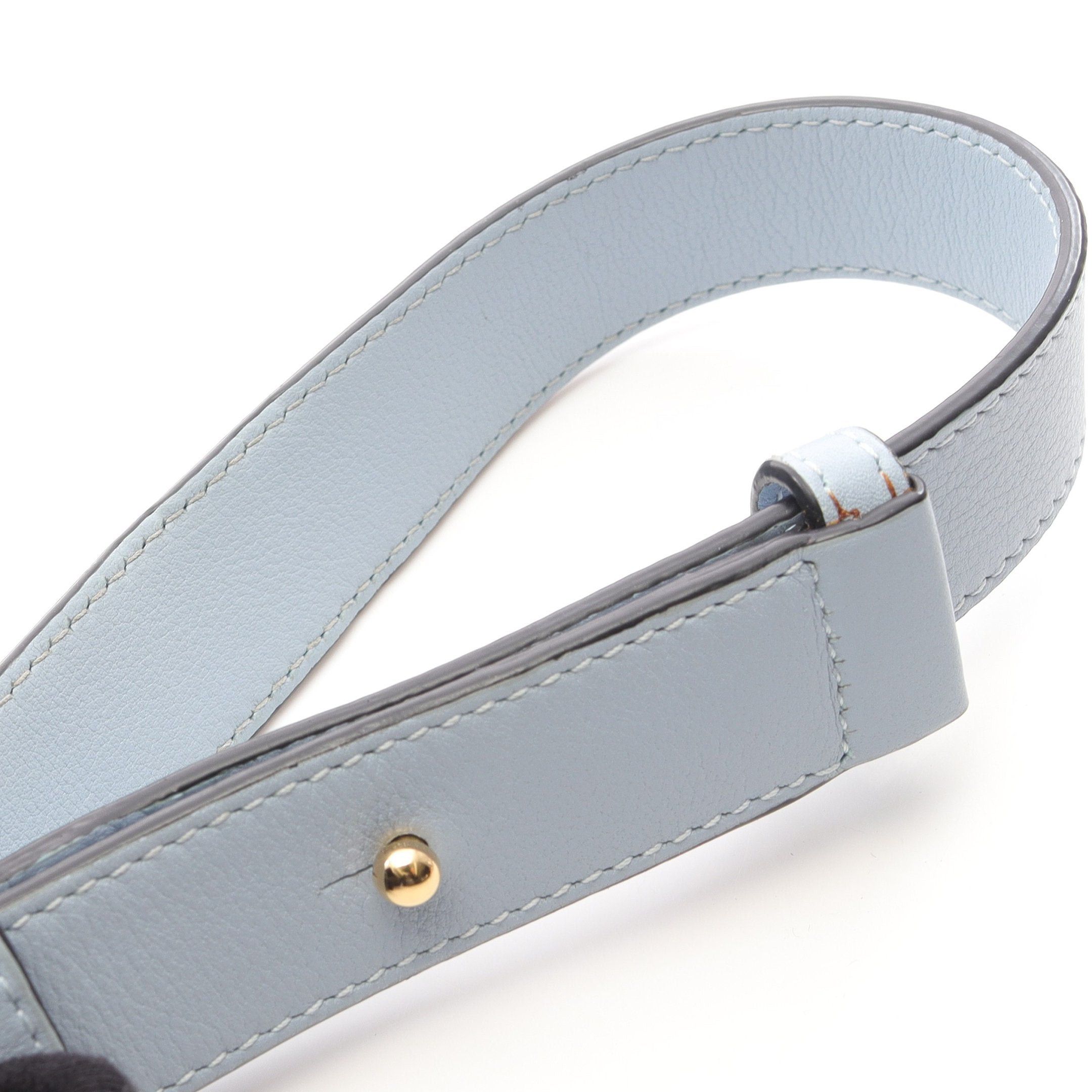 Loewe Loewe Flamenco Shoulder Bag Leather Light Blue Size ONE SIZE - 11 Thumbnail
