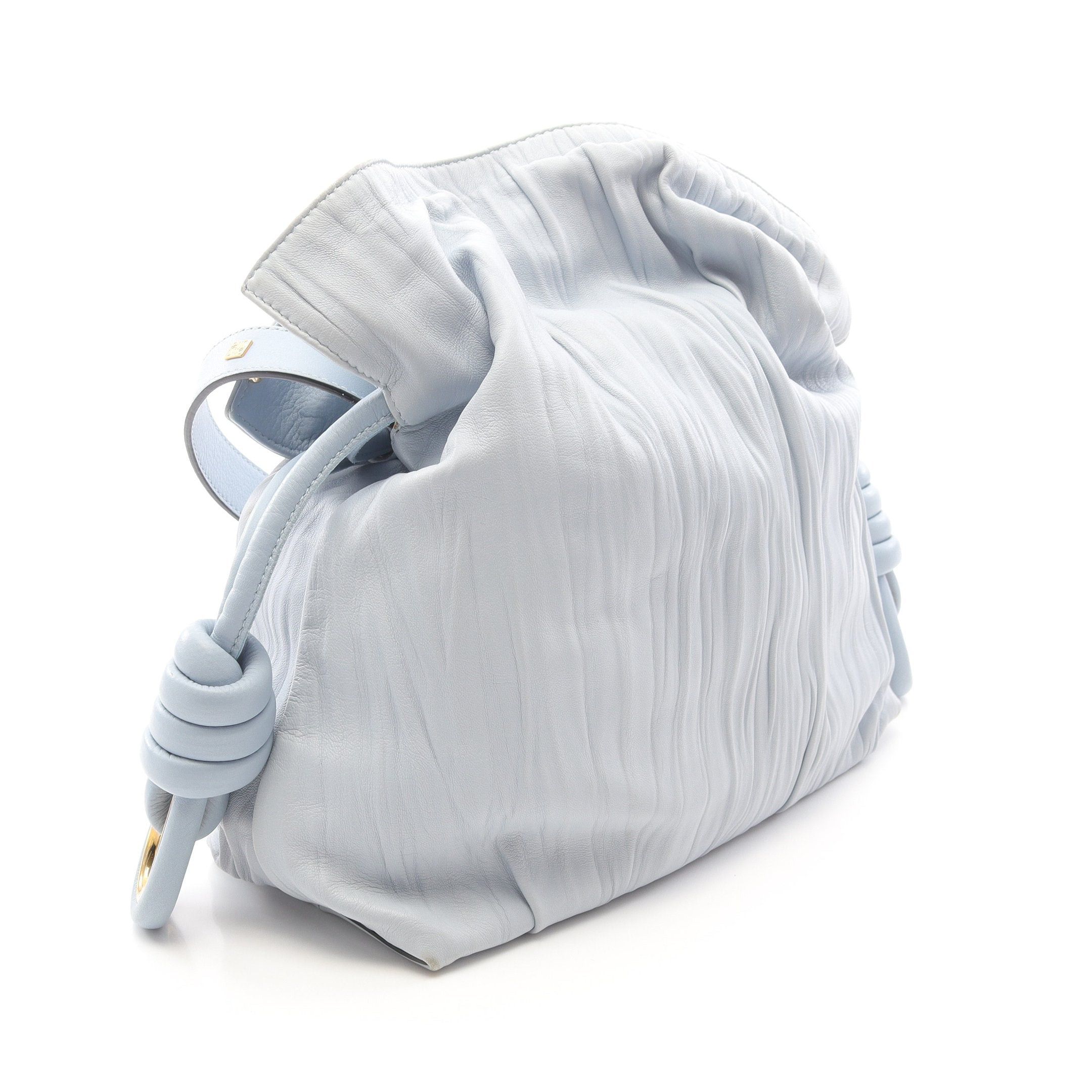Loewe Loewe Flamenco Shoulder Bag Leather Light Blue Size ONE SIZE - 2 Thumbnail