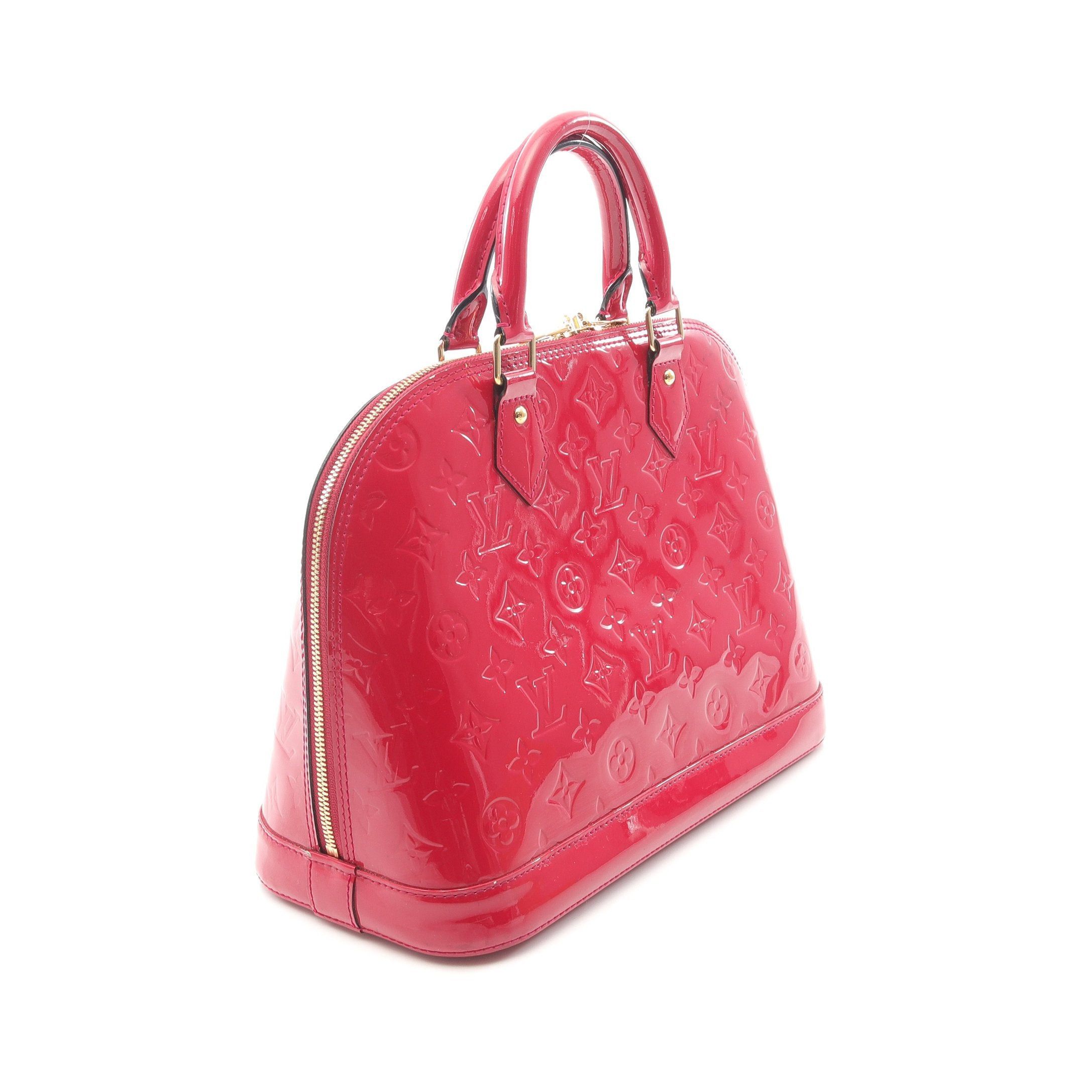 Louis Vuitton Louis Vuitton Alma Pm Monogram Vernis Magenta Handbag Leather Pink Purple Size ONE SIZE - 2 Thumbnail