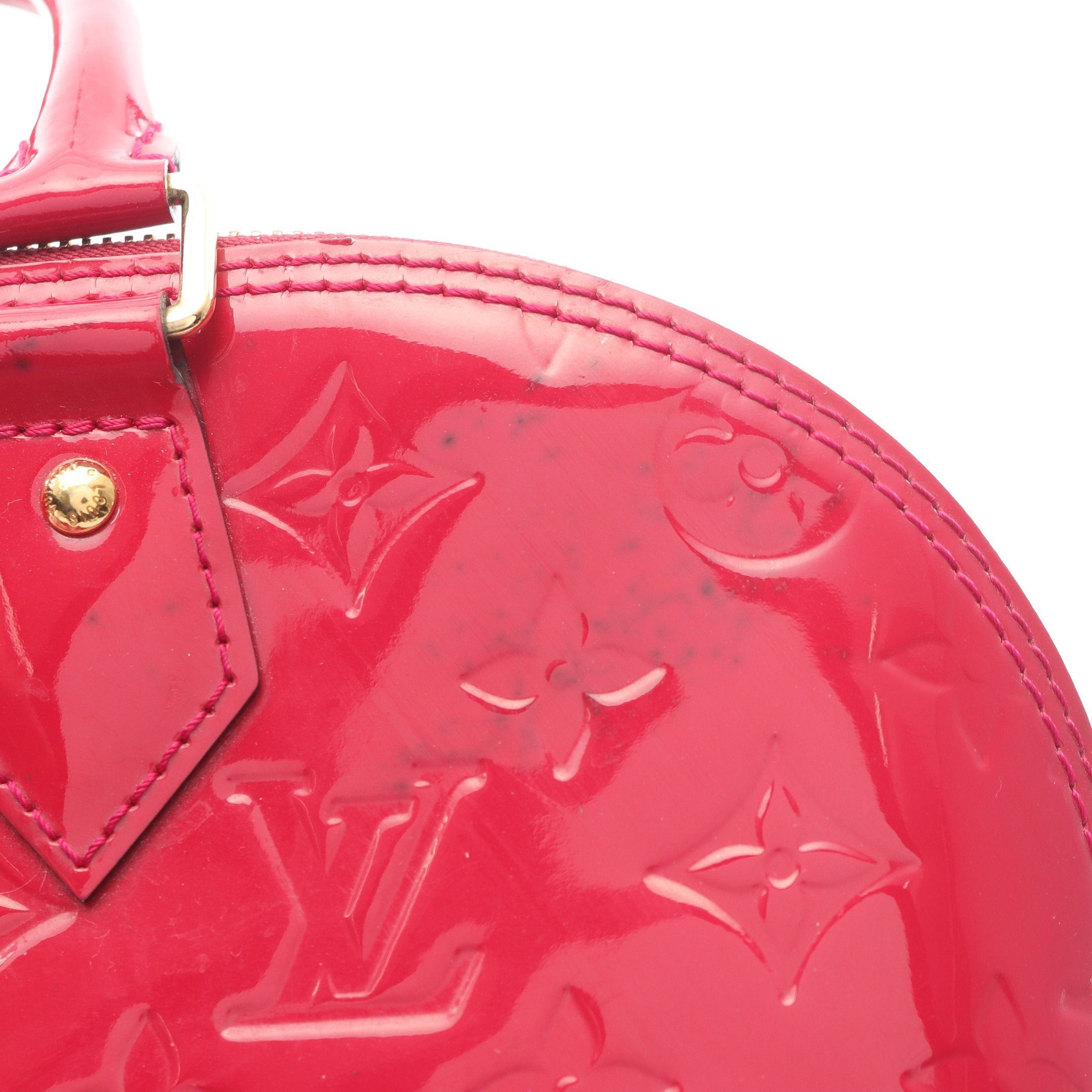 Louis Vuitton Louis Vuitton Alma Pm Monogram Vernis Magenta Handbag Leather Pink Purple Size ONE SIZE - 6 Thumbnail