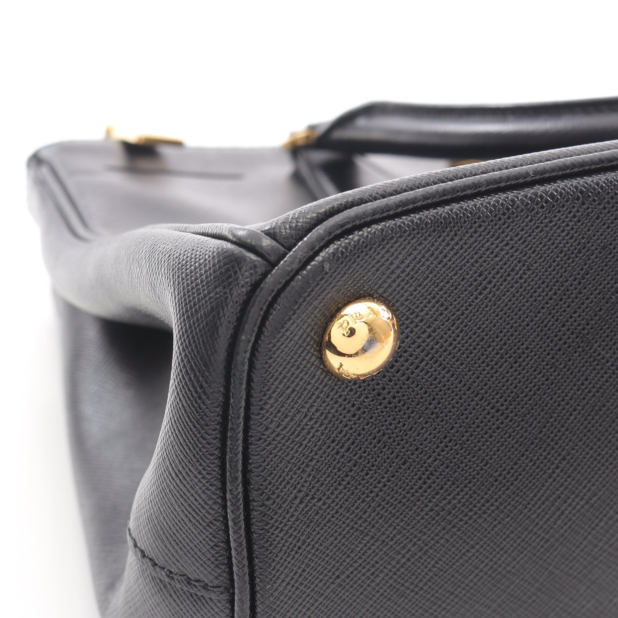 Prada Prada Saffiano Lux Galleria Handbag Leather Black Size ONE SIZE - 7 Thumbnail