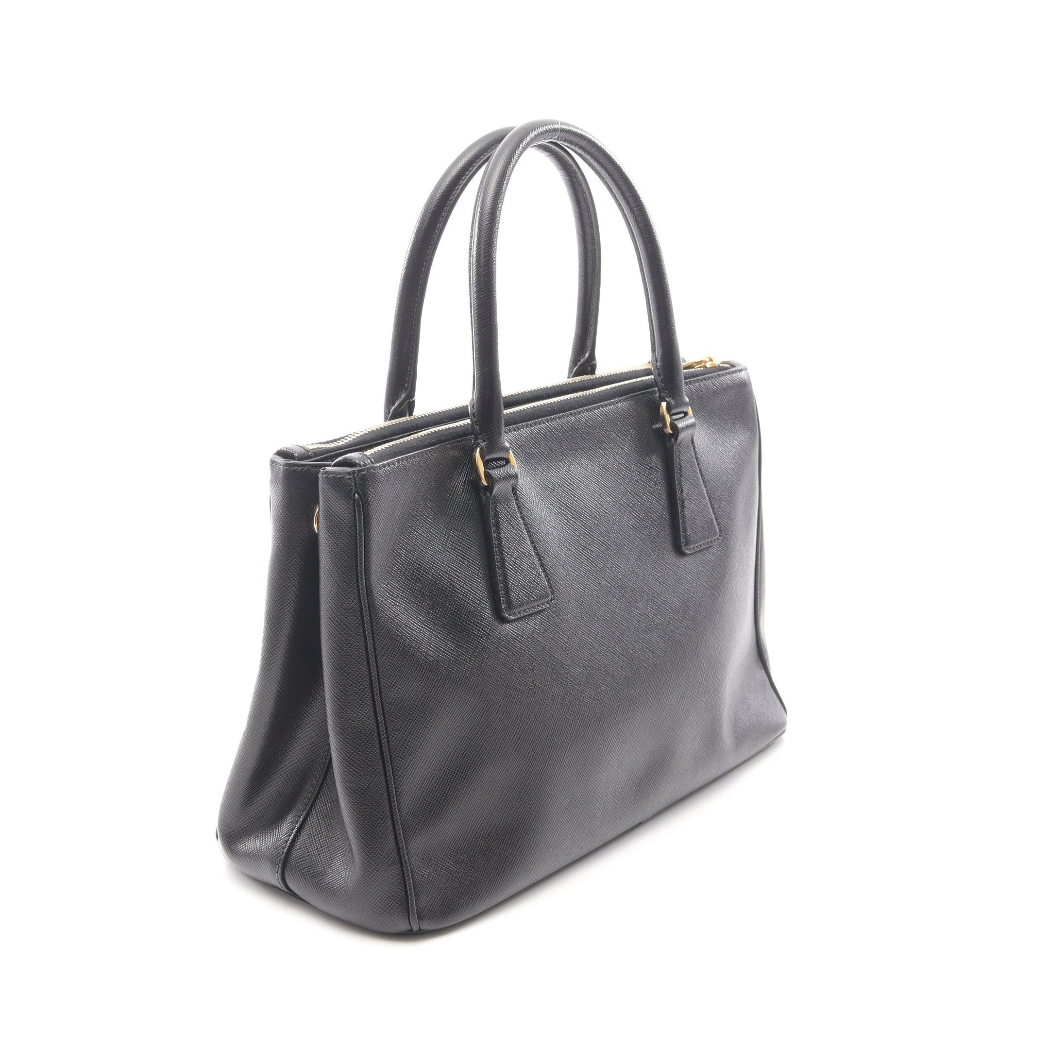 Prada Prada Saffiano Lux Galleria Handbag Leather Black Size ONE SIZE - 2 Thumbnail