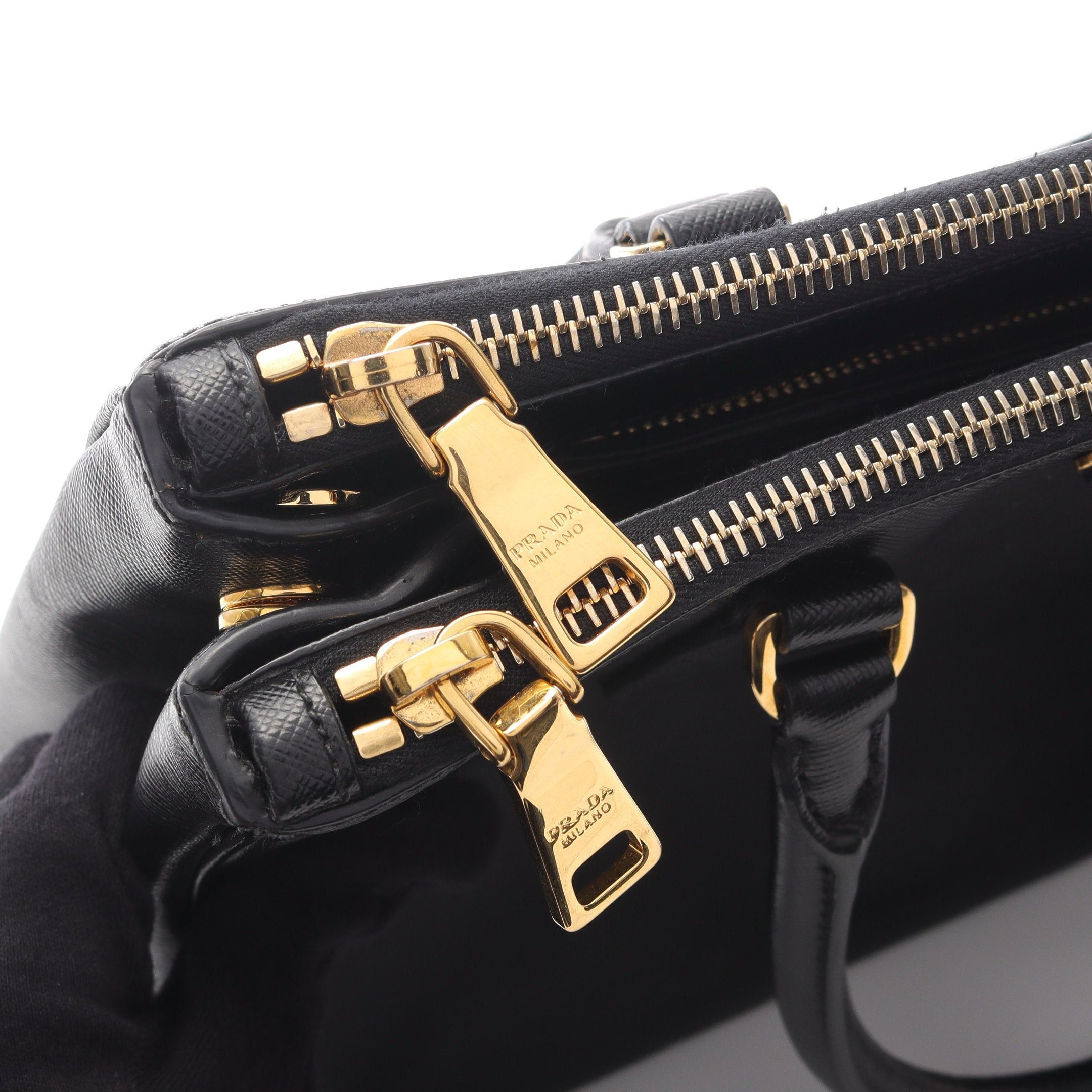 Prada Prada Saffiano Lux Galleria Handbag Leather Black Size ONE SIZE - 6 Thumbnail