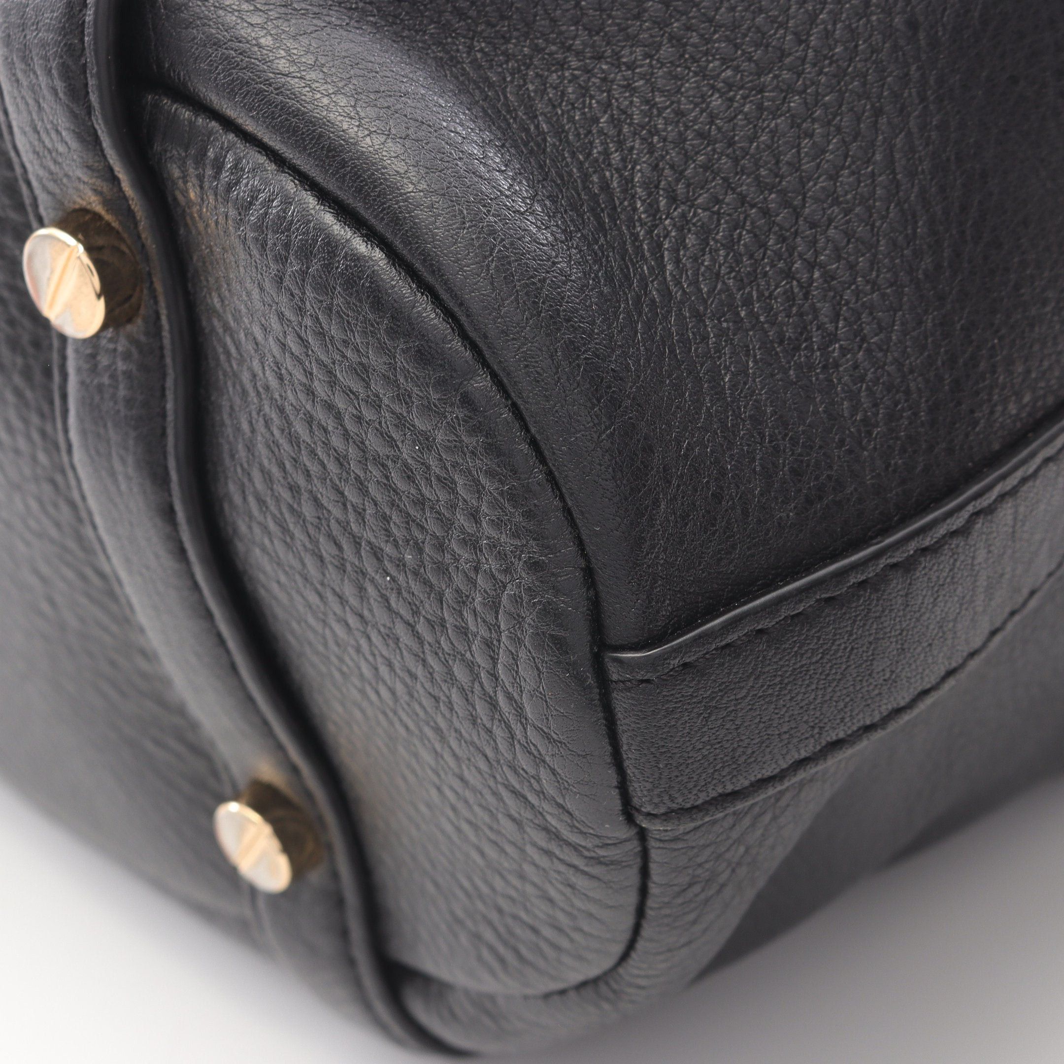 Michael Kors Michael Kors Bedford Luggage Md Satchel Handbag Leather Black Size ONE SIZE - 8 Thumbnail