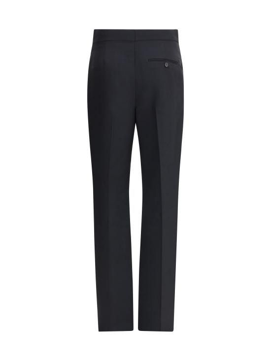 Salvatore Ferragamo SALVATORE FERRAGAMO Women Straight Pants 786955 009 BLACK Size 27" / US 4 / IT 40 - 2 Thumbnail